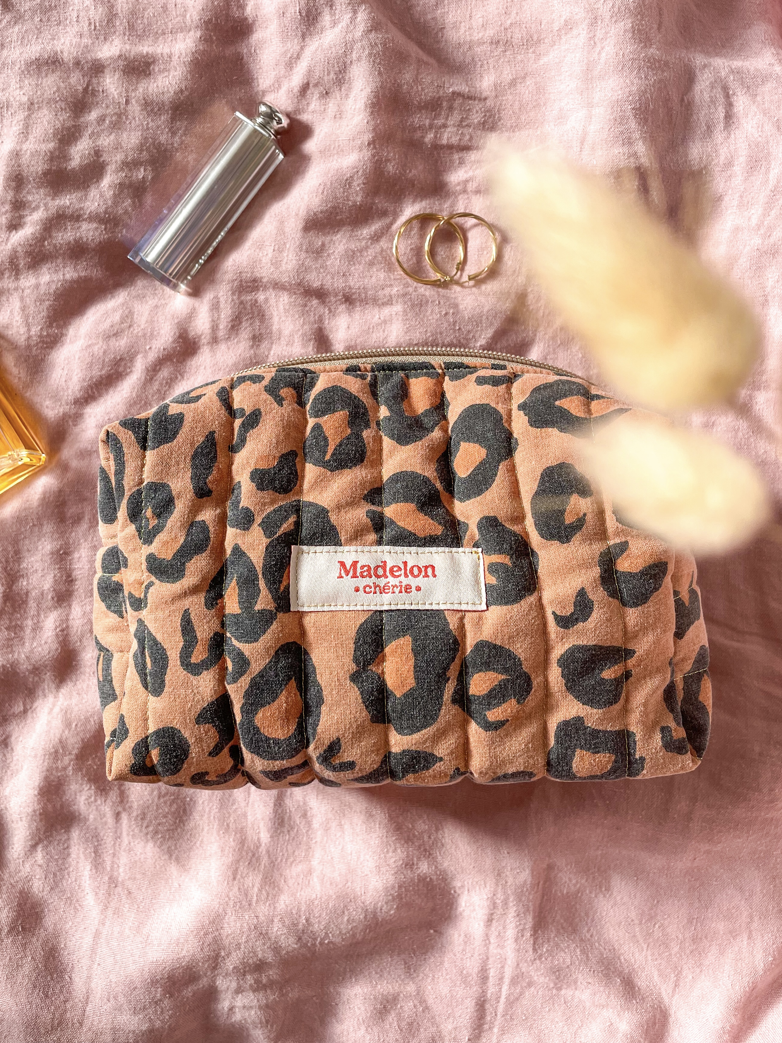 Petite trousse de toilette léopard 