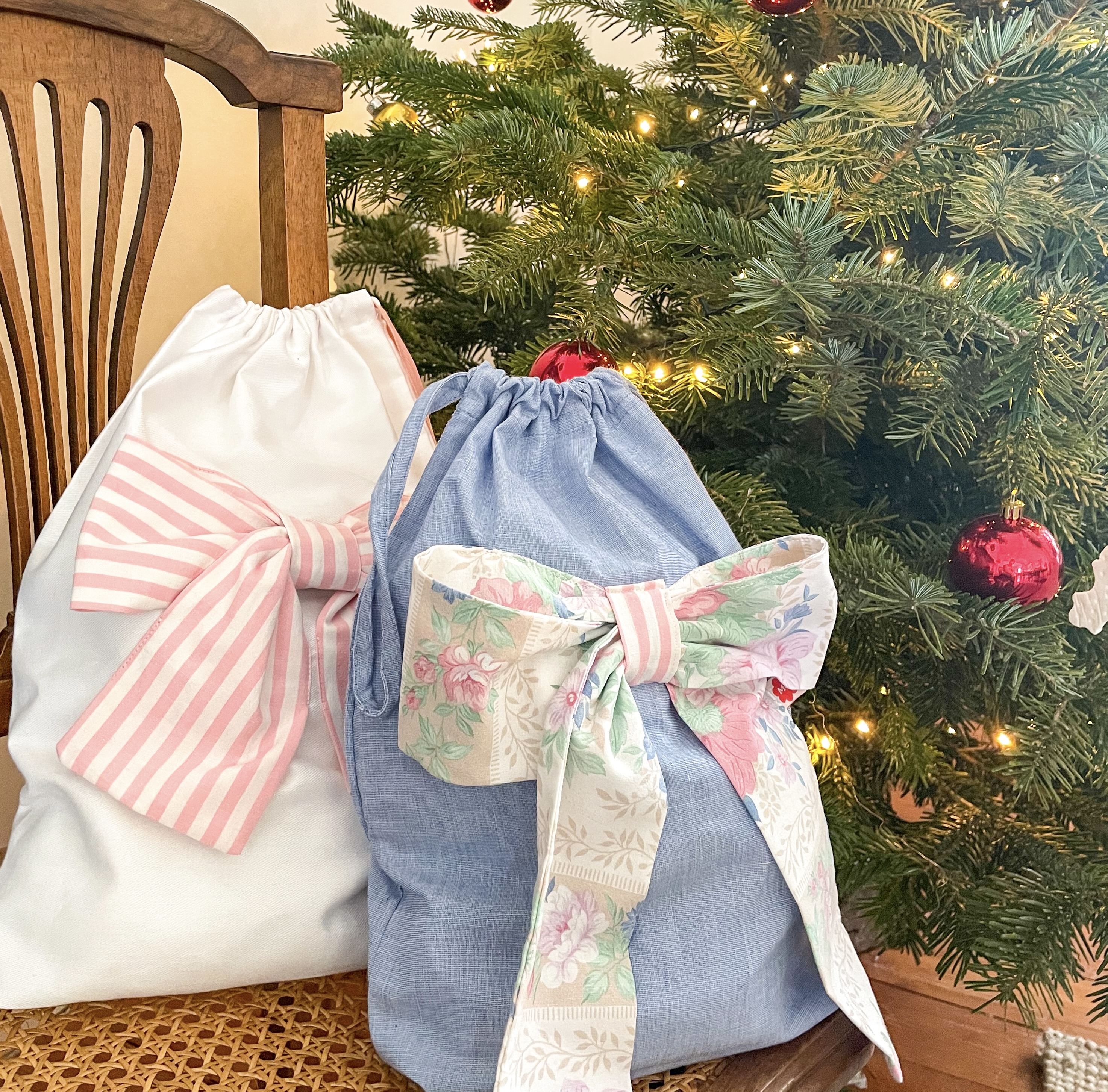 lot de 2 pochons cadeau réutilisable 