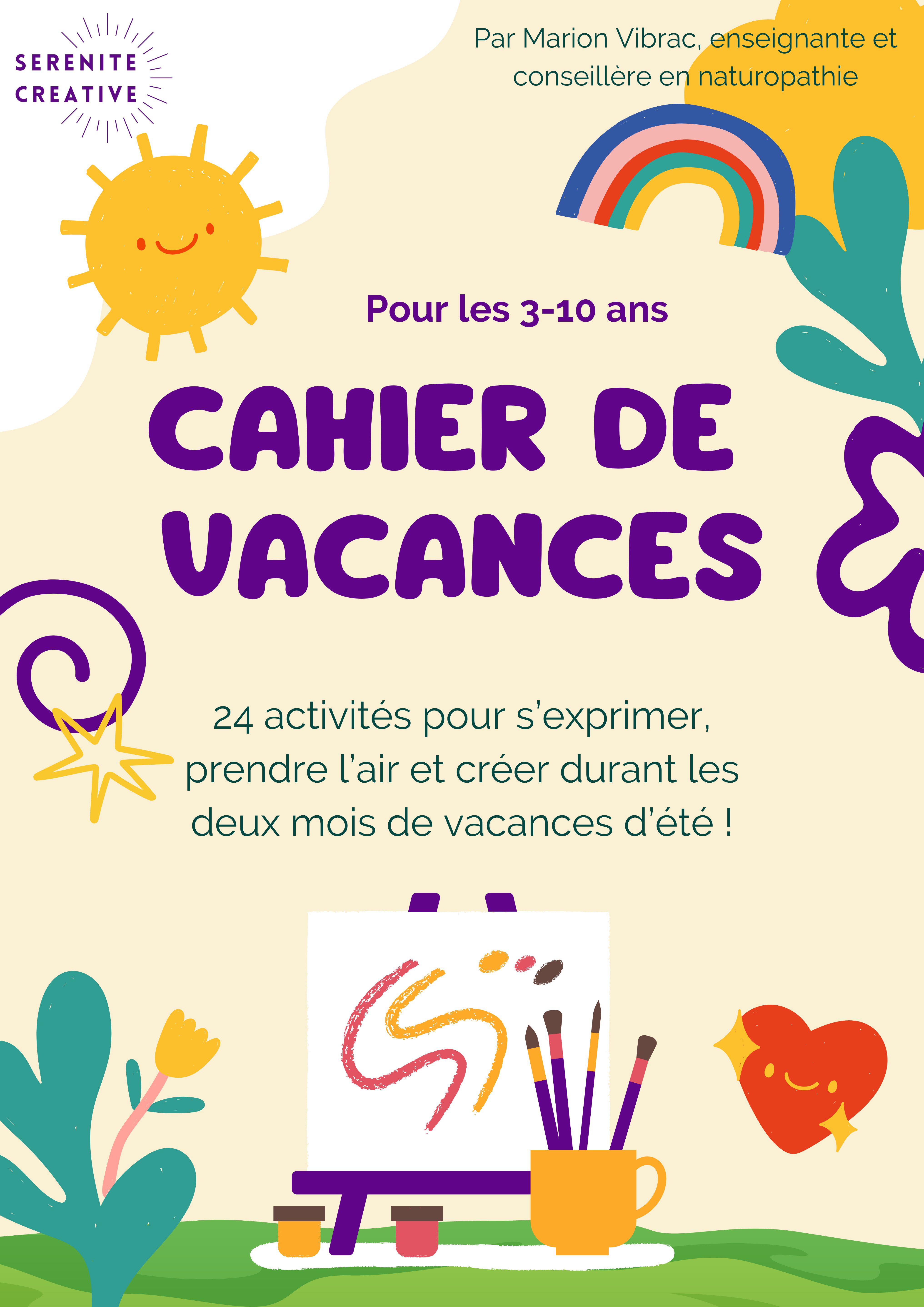 Cahier de vacances gratuit pour les enfants de 3 à 10 ans