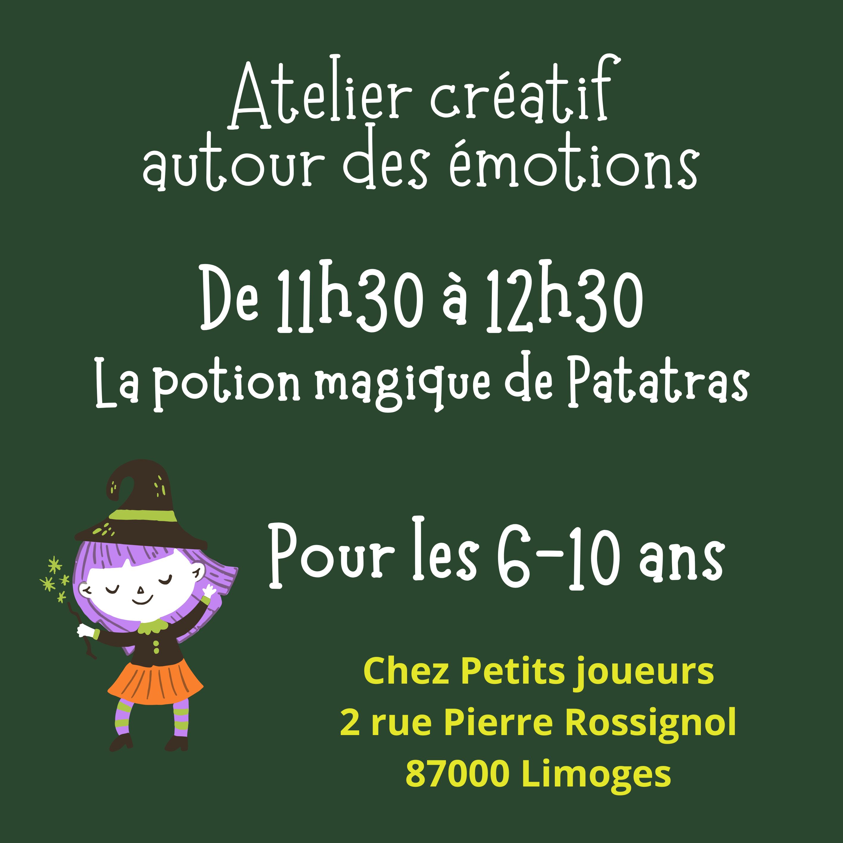 Atelier Halloween - Limoges - 31 octobre 2025 Pour les 6-10 ans