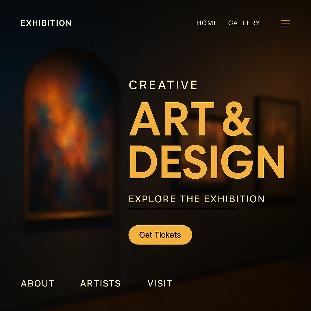 Creative Exhibition Landing Home Page Website