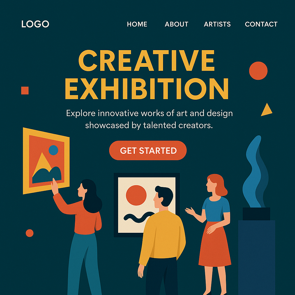Creative Exhibition Landing Home Page Website