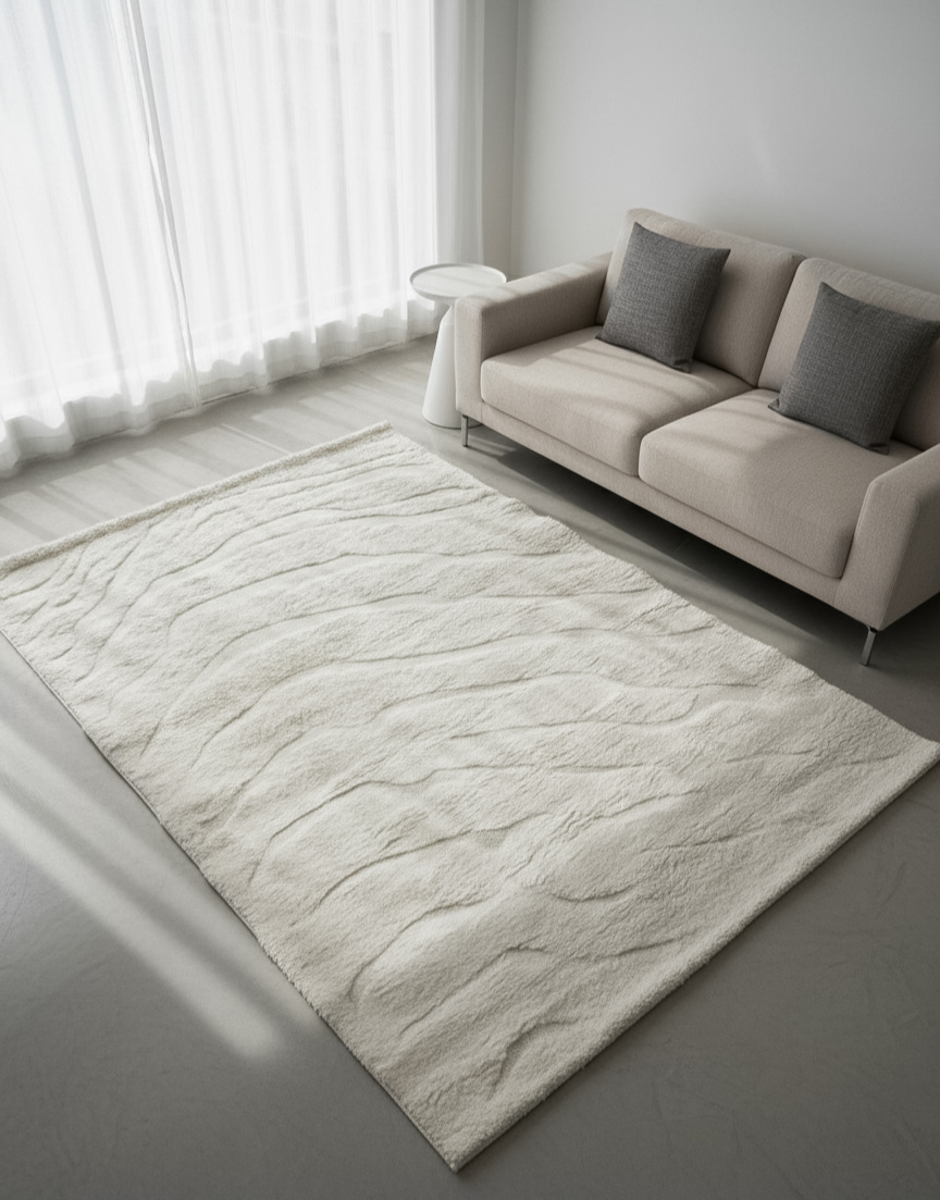 زربية أنيقة بيضاء لتزيين منزلك