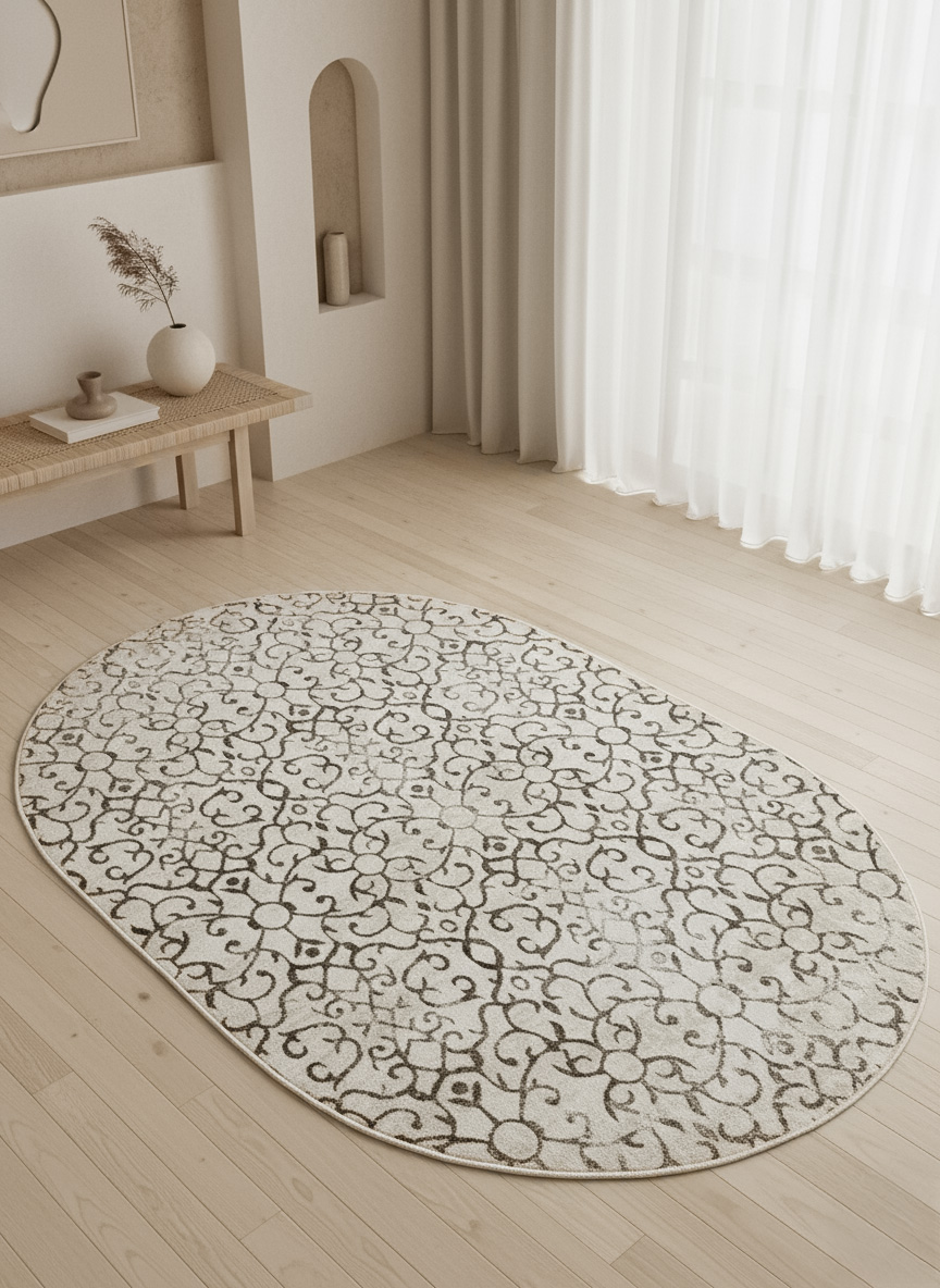 زربية Oval أنيقة تضيف فخامة وانسيابًا للمكان