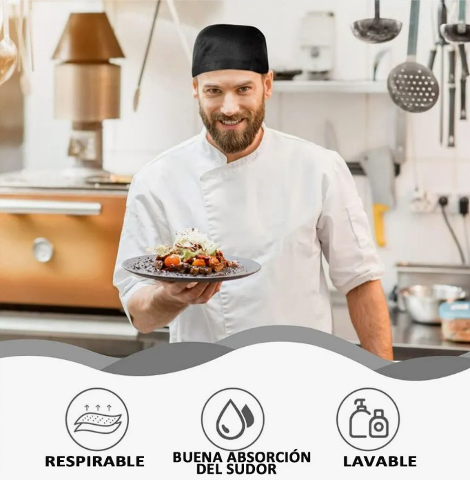 Gorros de chef negros