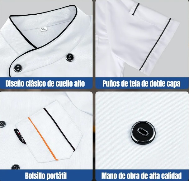 Chaqueta de chef profesional