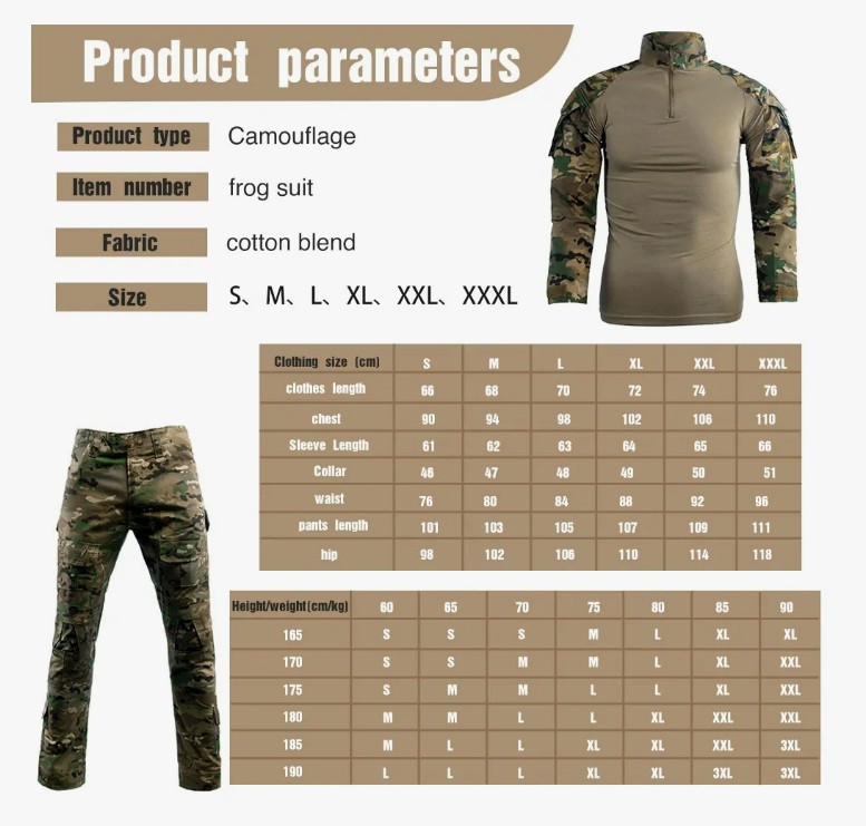 Traje de camuflaje completo