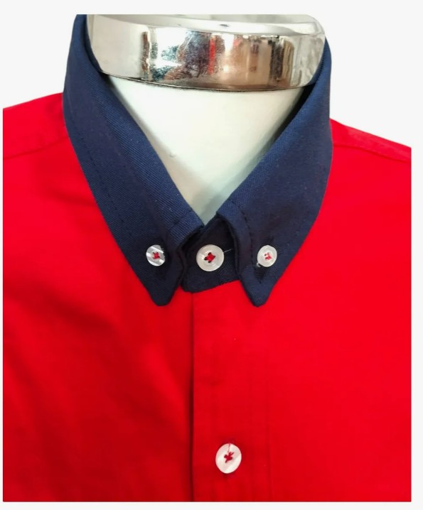 Camisa De Seguridad Industrial Gabardina Reflejante roja