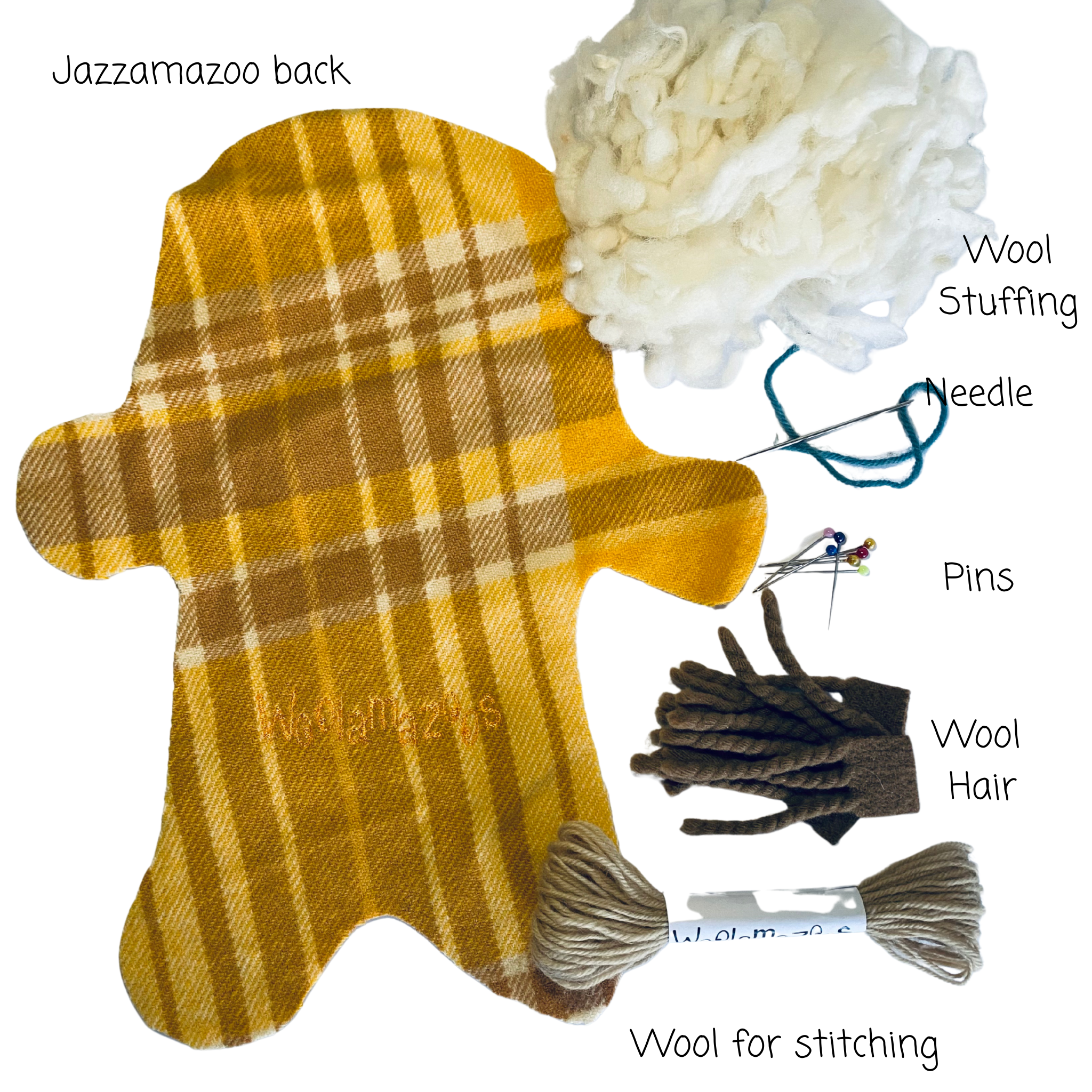 Jazzamazoo kit orange and brown spiky hair