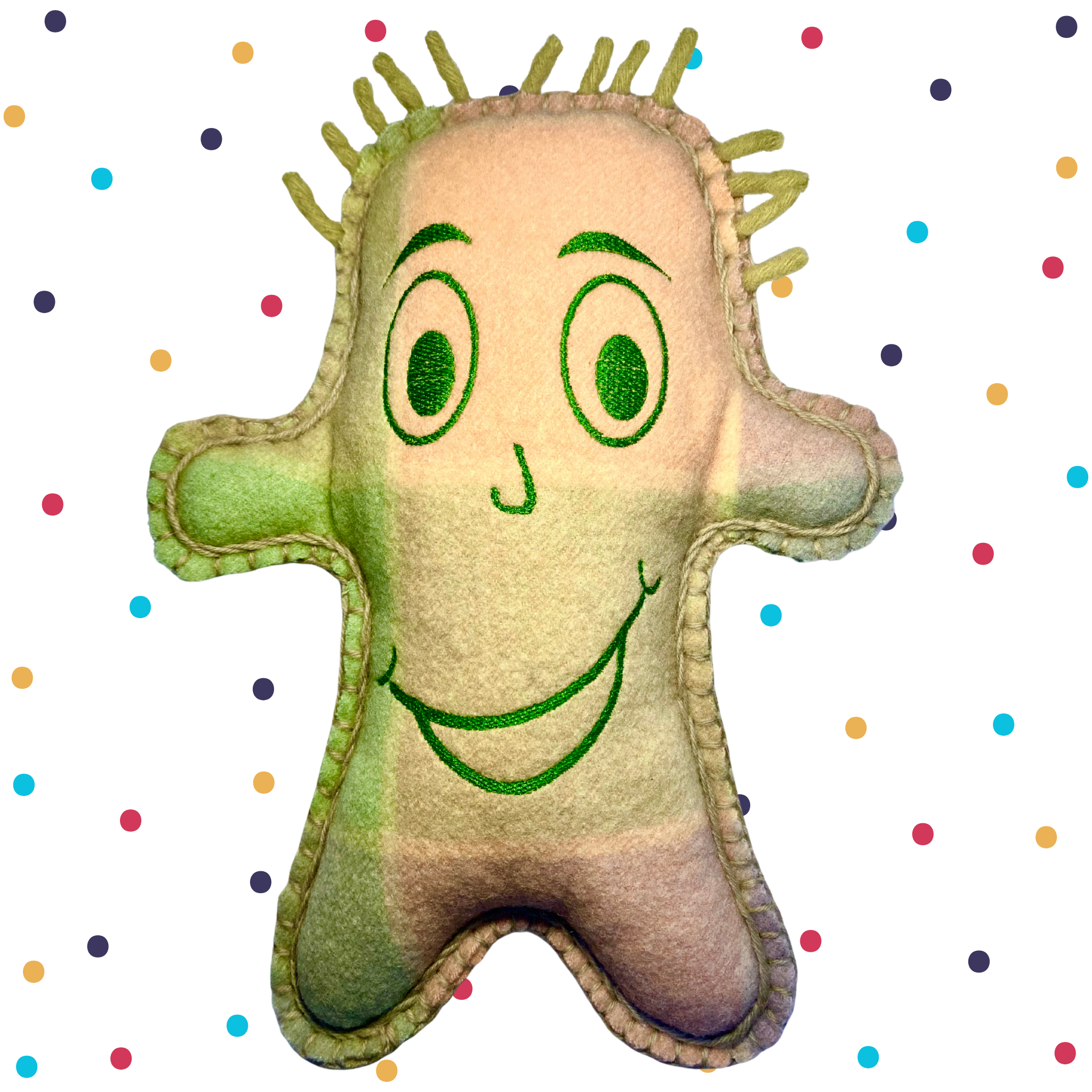 Jazzamazoo green with green spiked hair