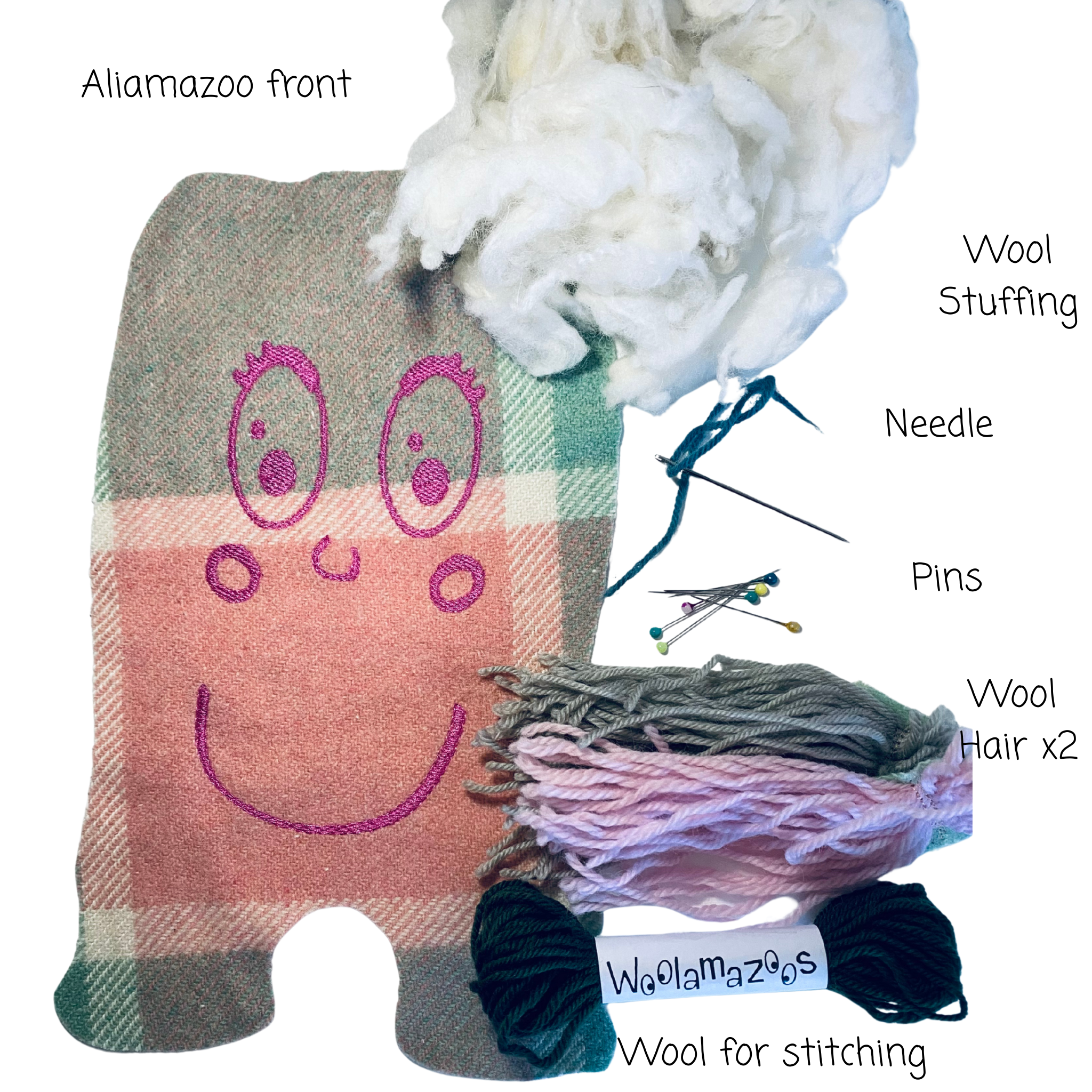 Aliamazoo kit pink with green & pink & green hair