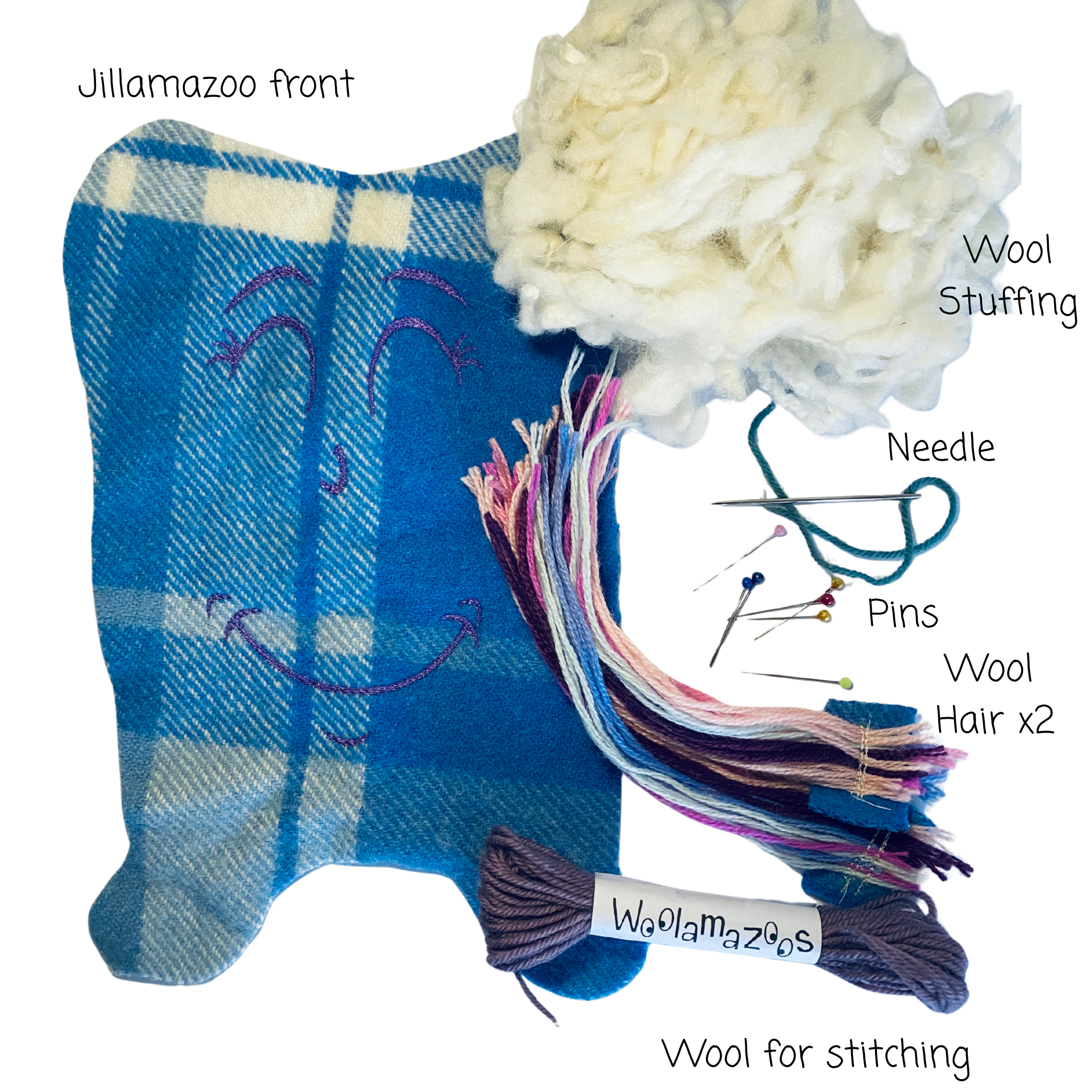 Jillamazoo kit blue with multi-coloured hair