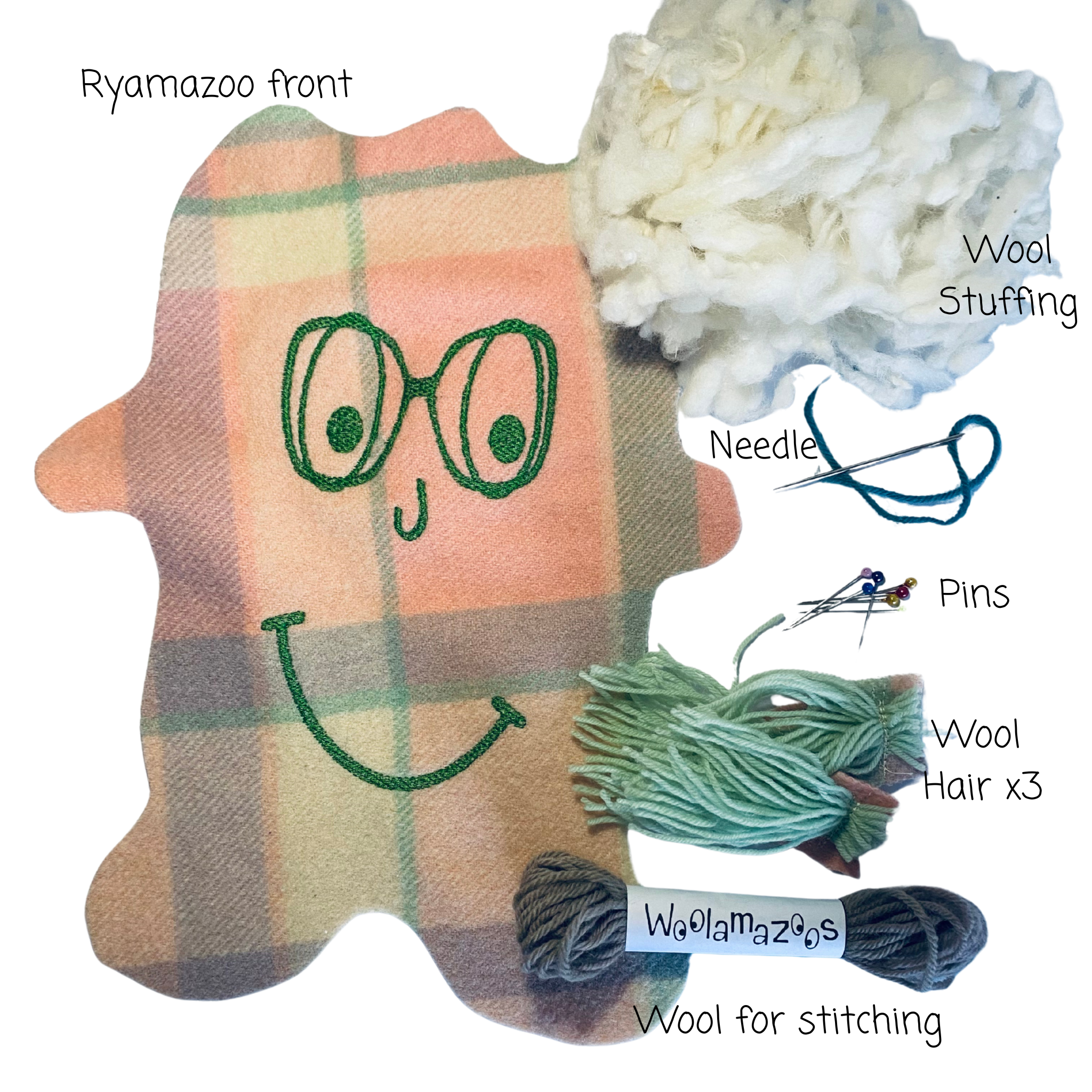 Ryamazoo kit pink with green hair