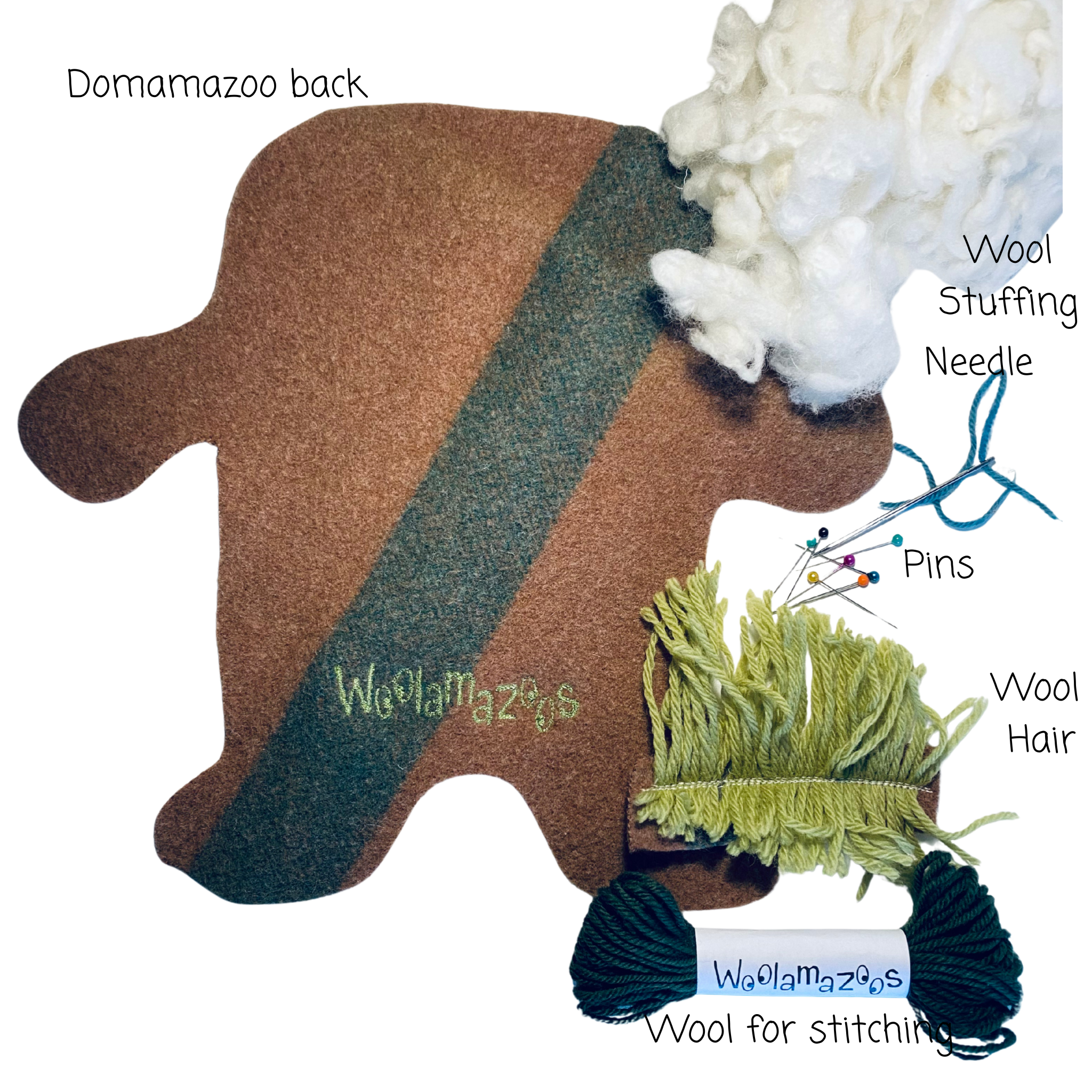 Domamazoo kit brown/green with green hair