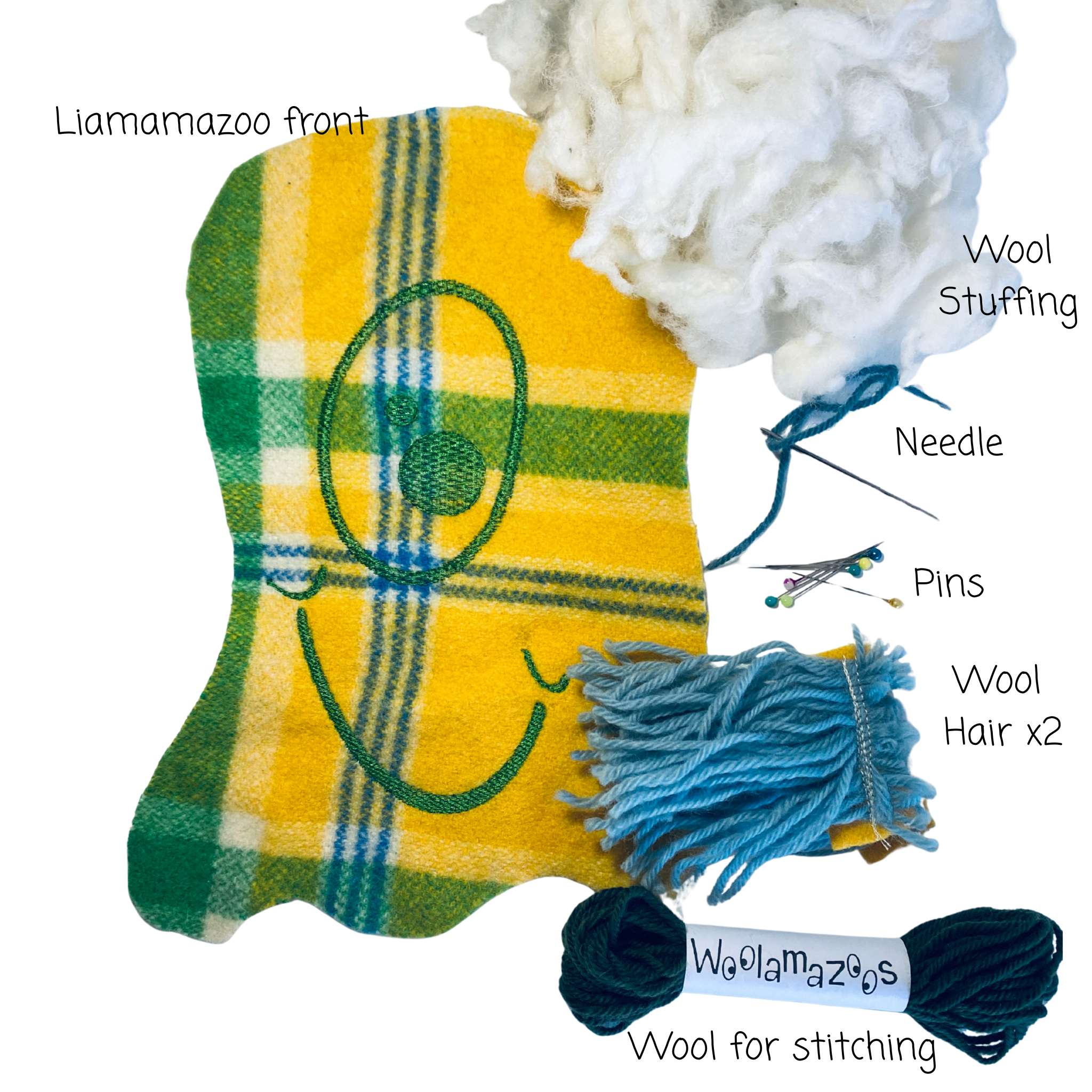 Liamamazoo kit yellow / green  with blue hair