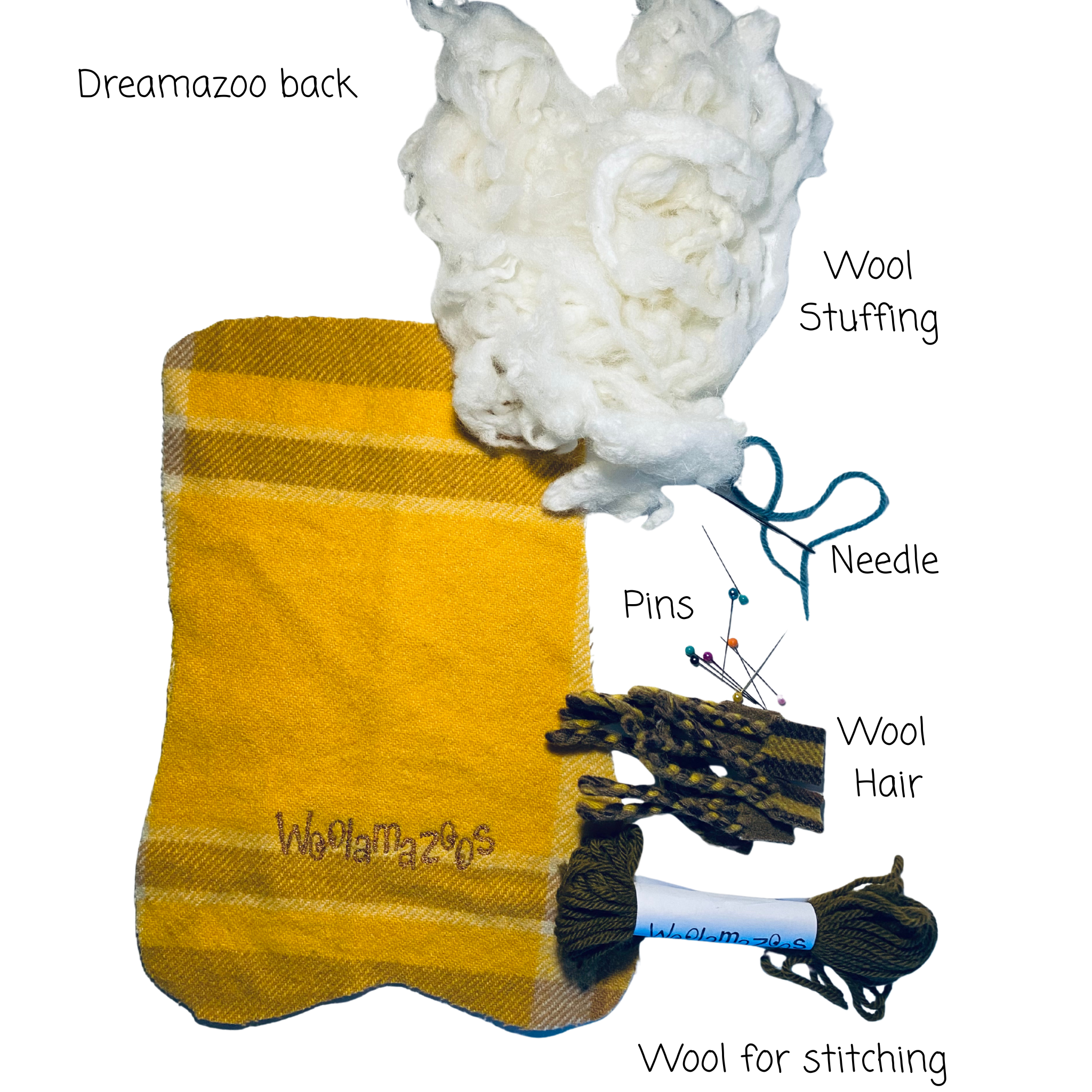 Dreamazoo kit orange with orange & brown hair