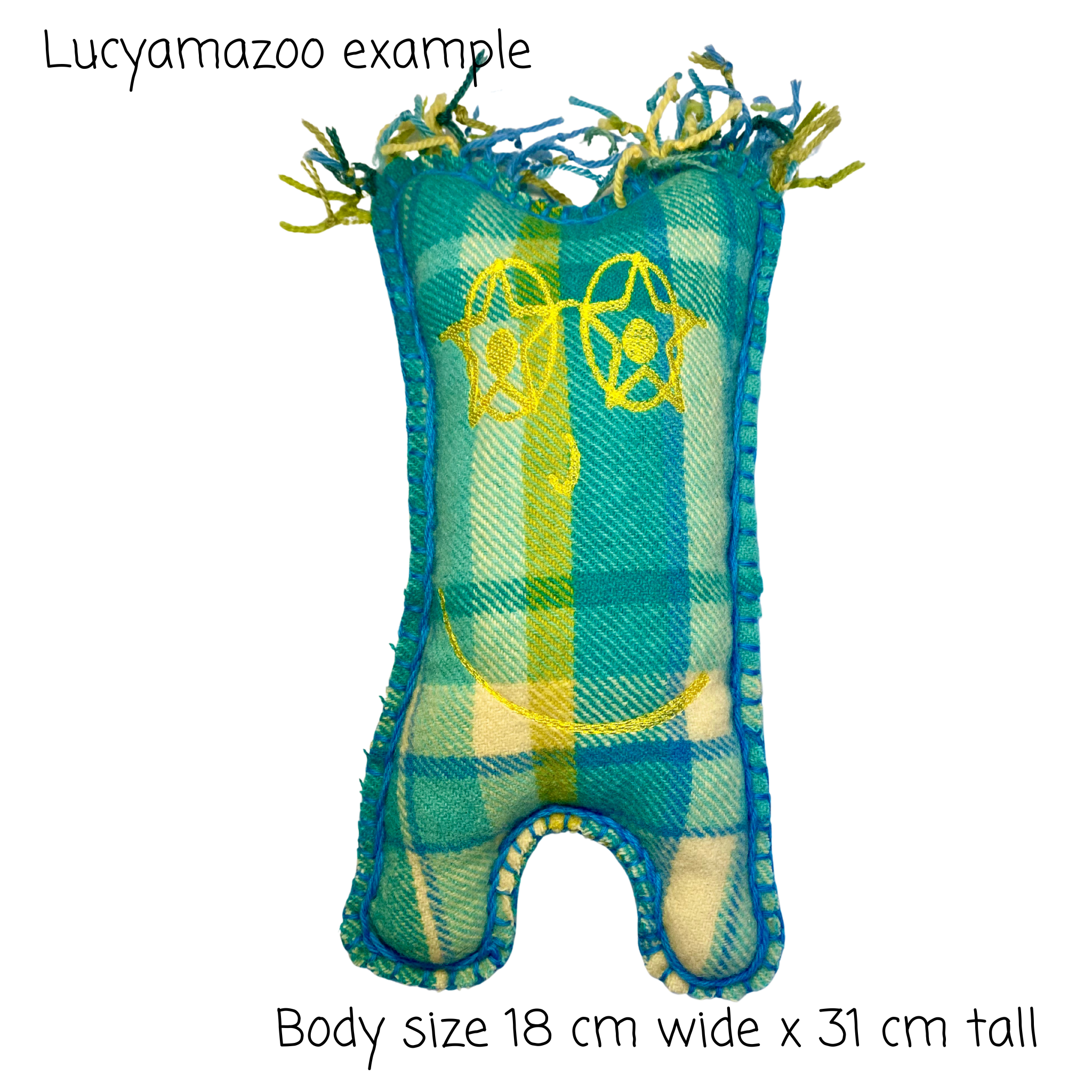 Lucyamazoo kit pink & green with multi-coloured hair
