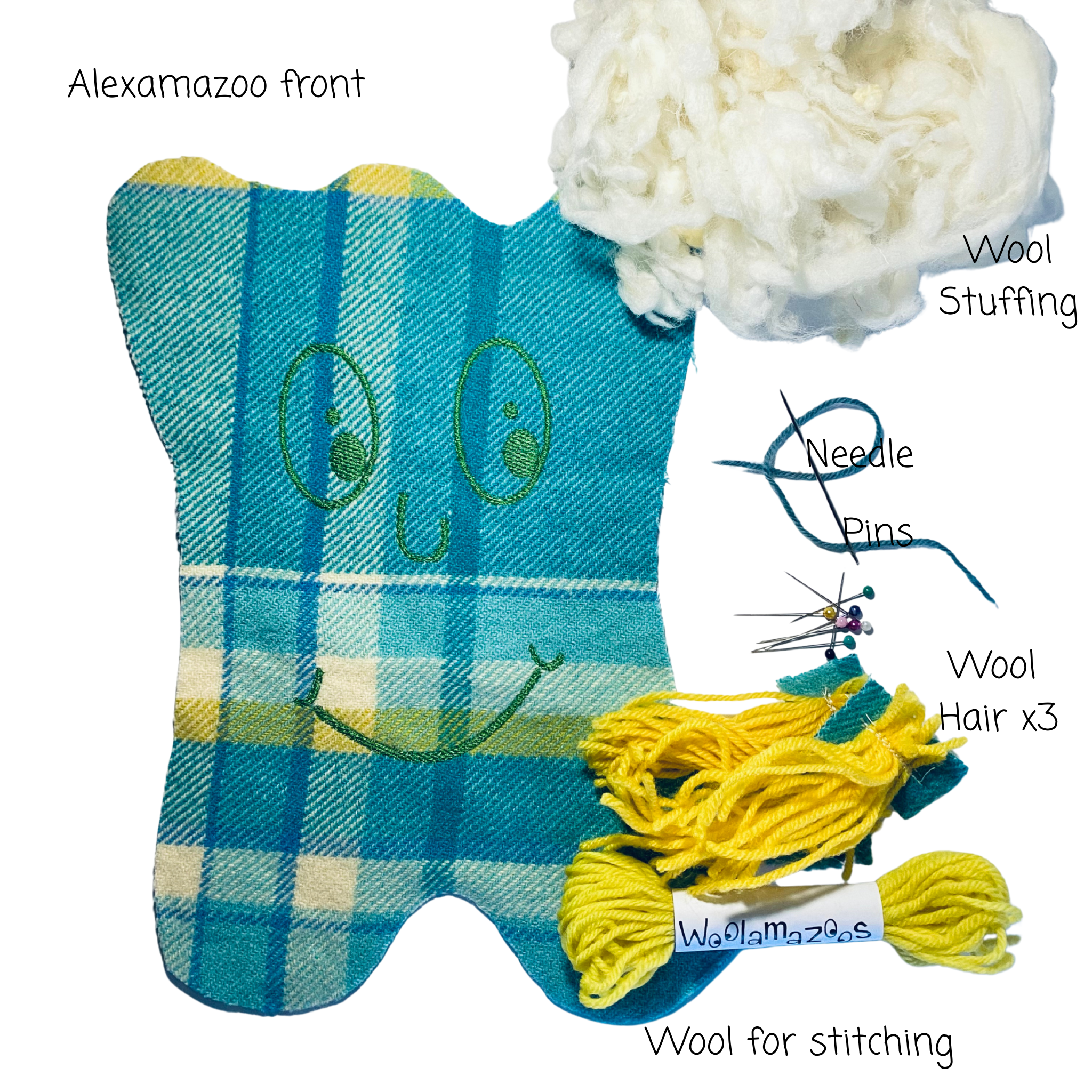 Alexamazoo kit blue & yellow with yellow hair