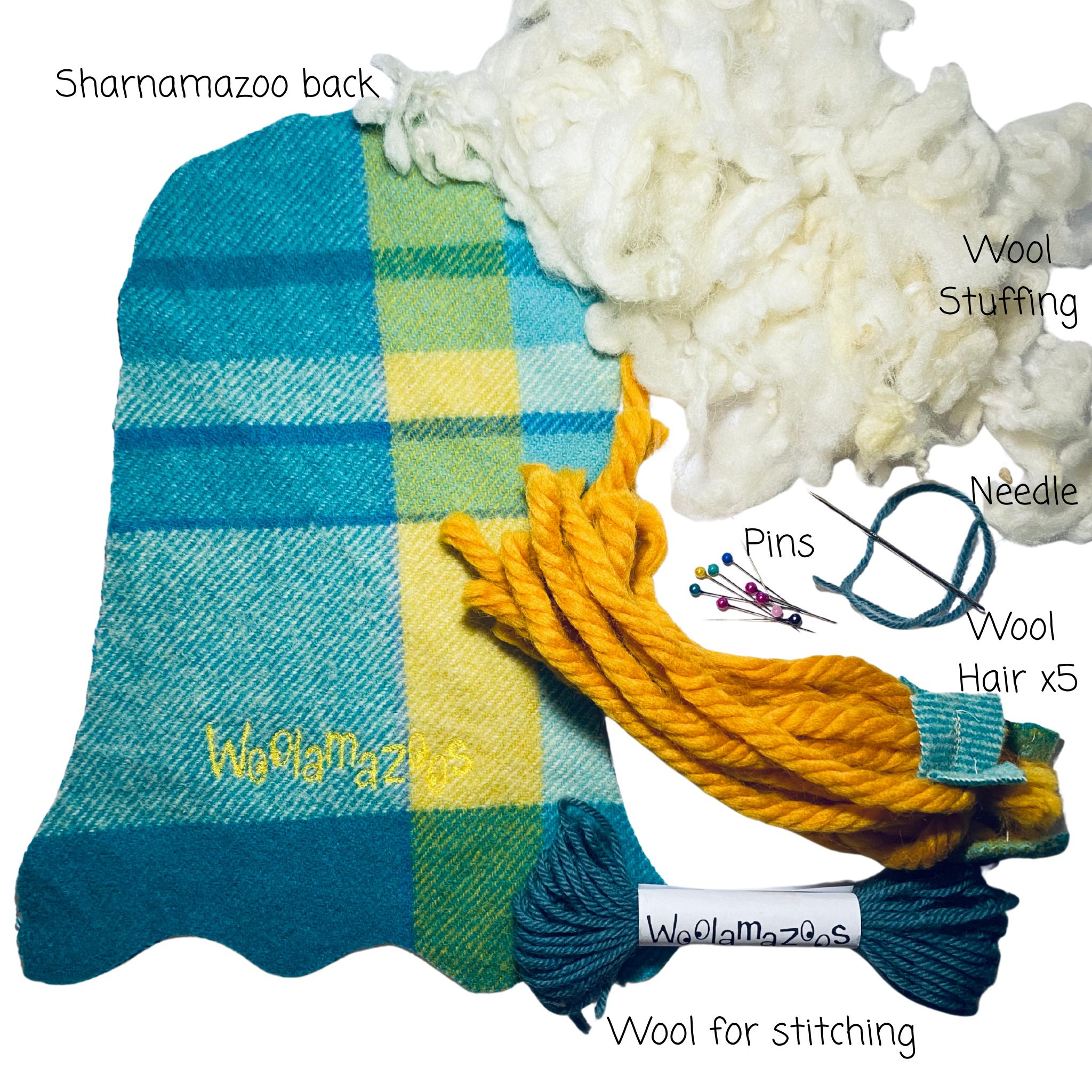 Sharnamazoo kit blue/yellow with yellow hair