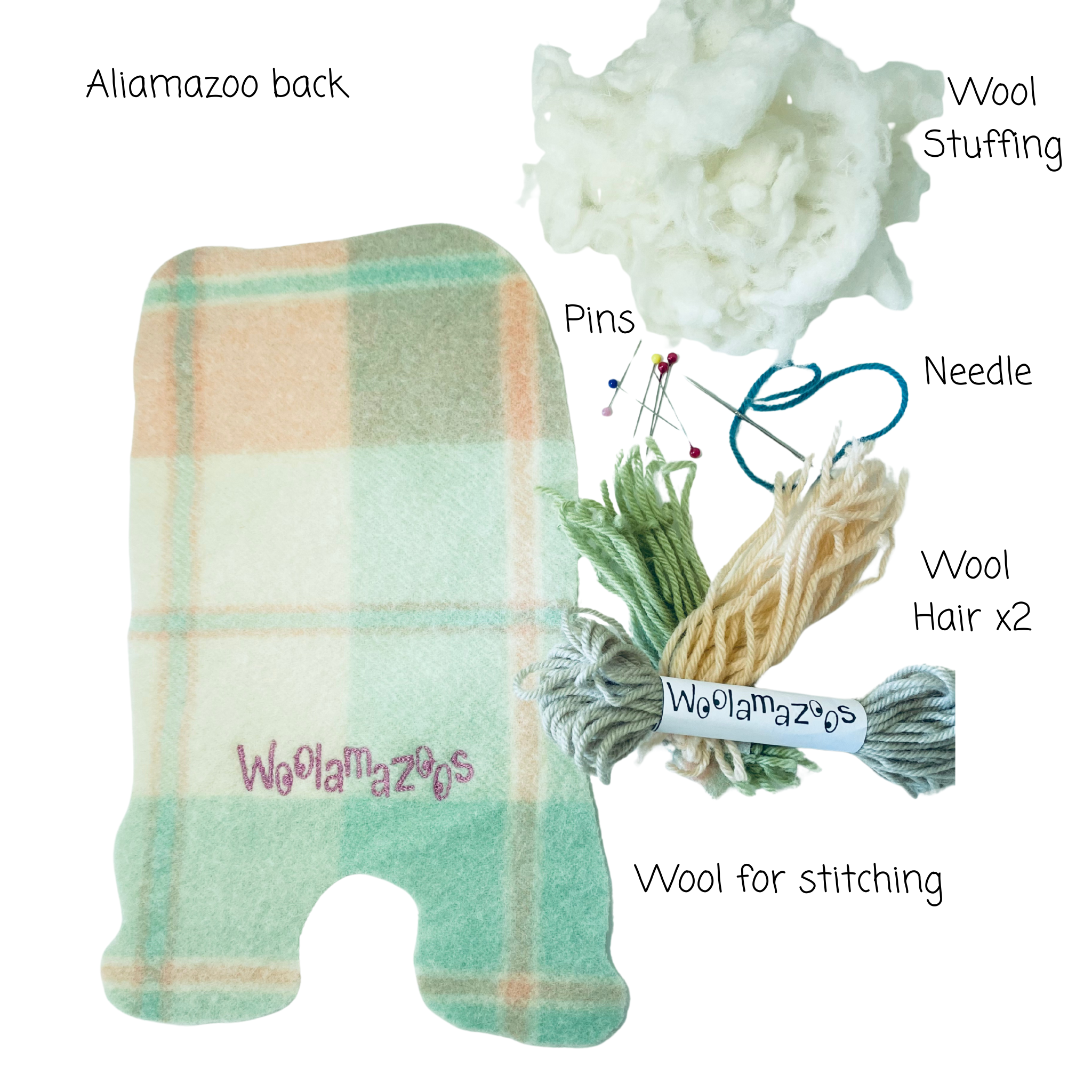 Aliamazoo kit pink & green with pink & green hair