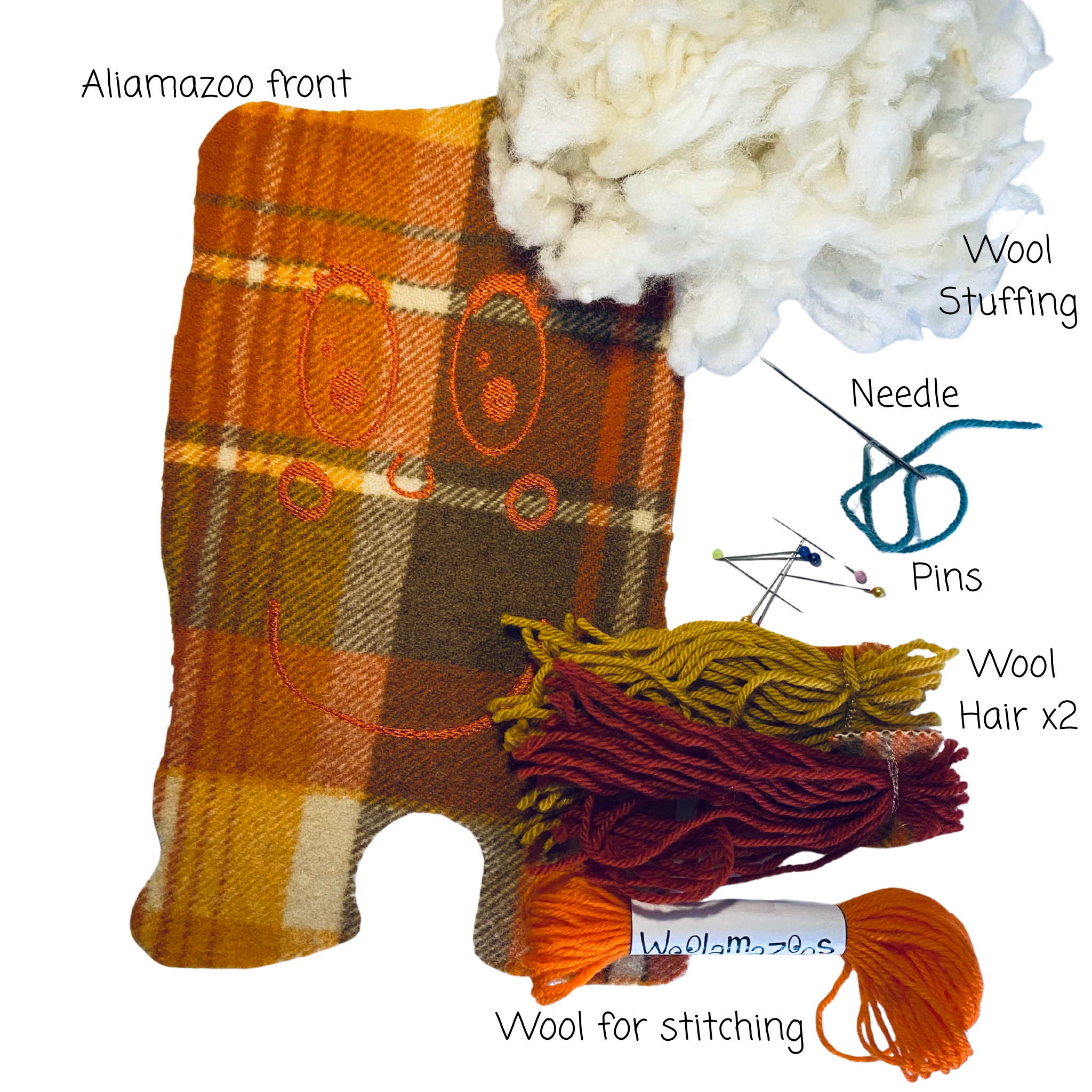 Aliamazoo kit multi-coloured red with orange & red hair
