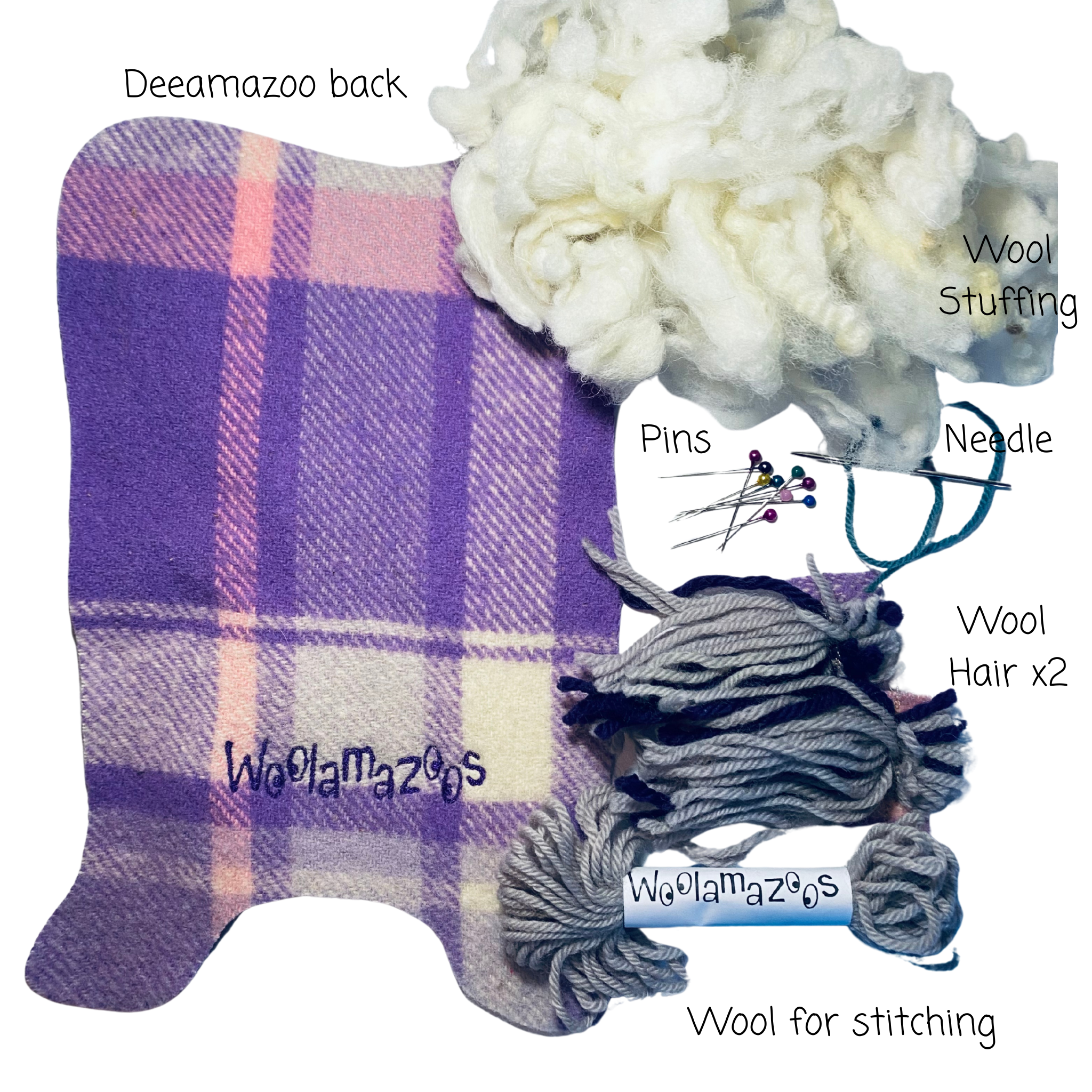 Deeamazoo kit purple with coloured hair