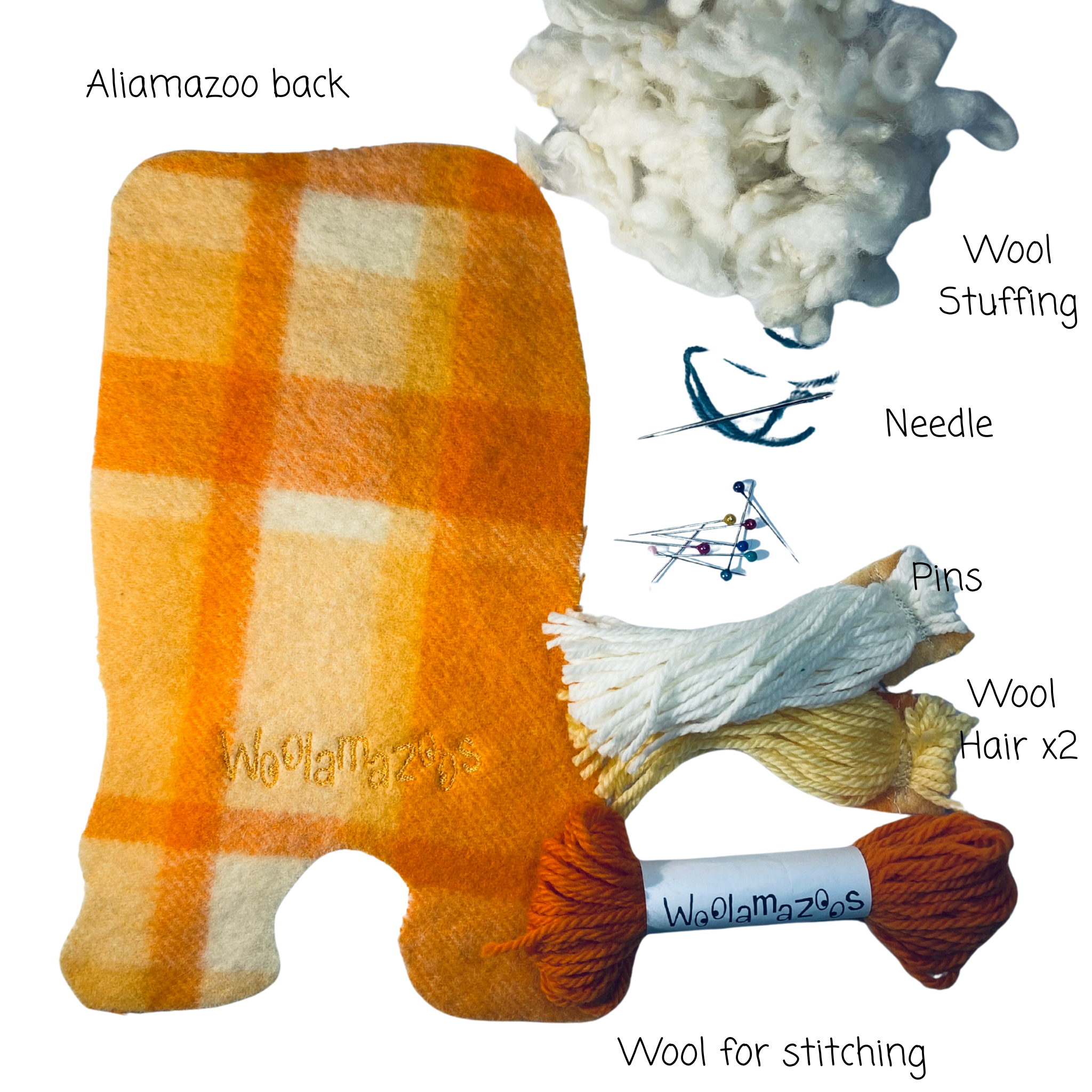 Aliamazoo kit orange with white & yellow hair