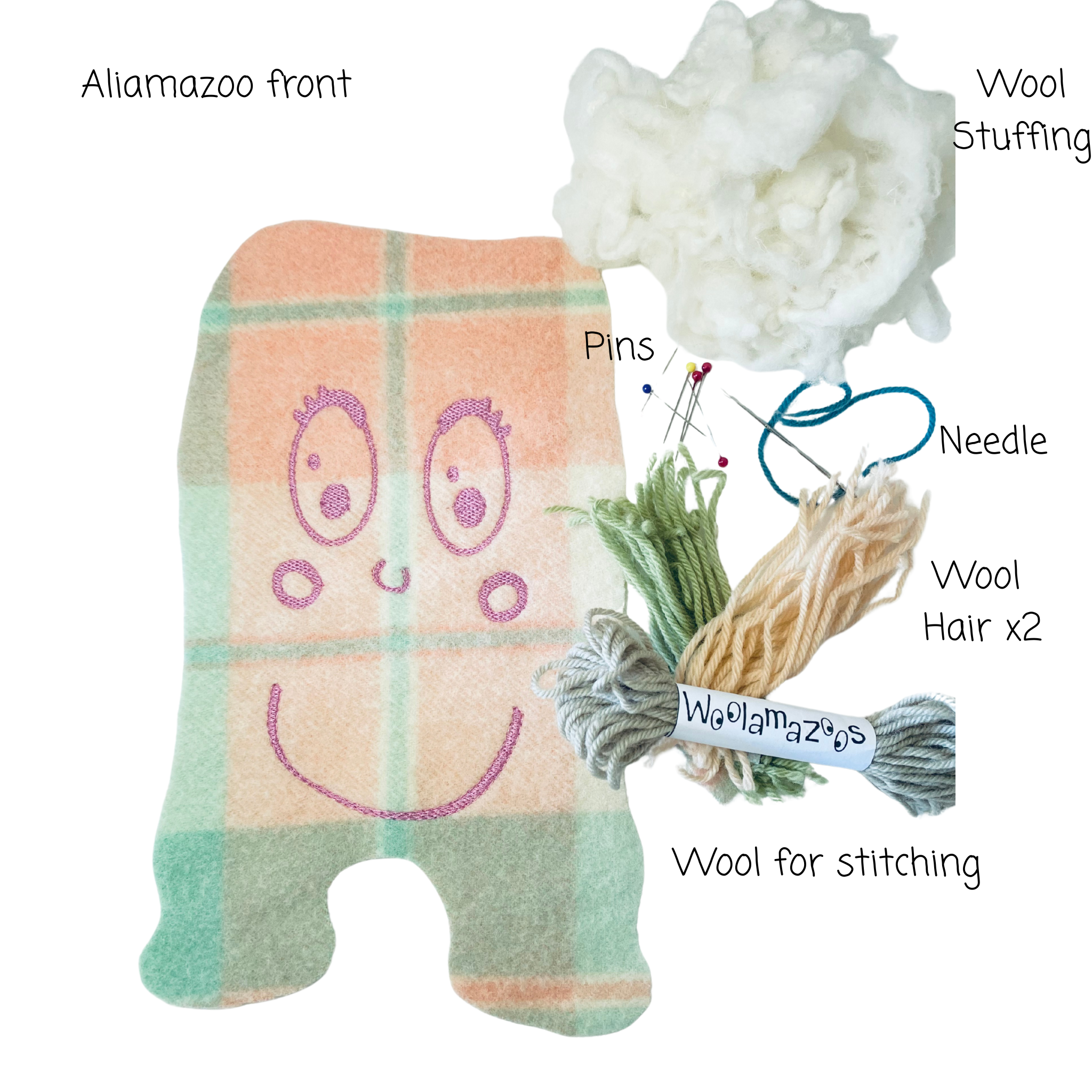 Aliamazoo kit pink & green with pink & green hair