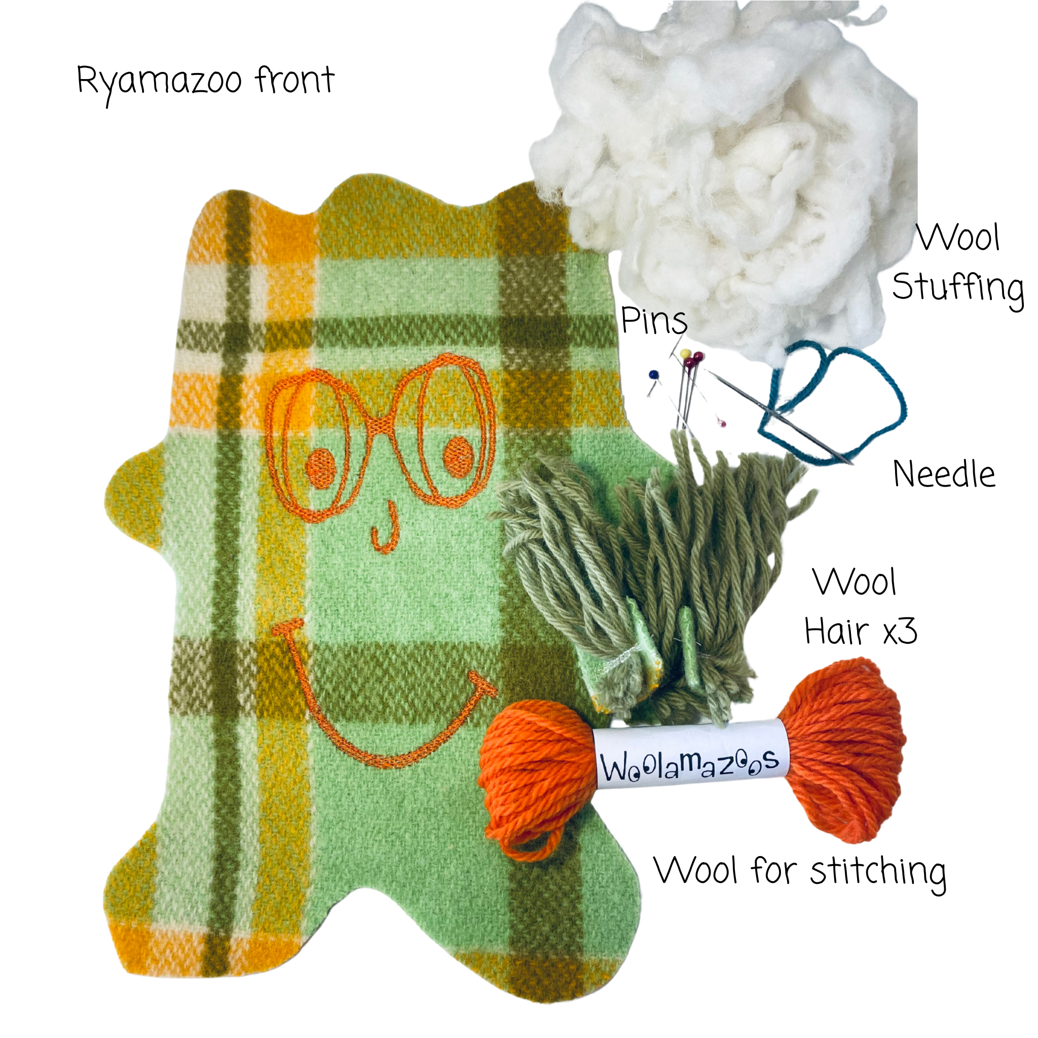 Ryamazoo kit green/orange with green hair