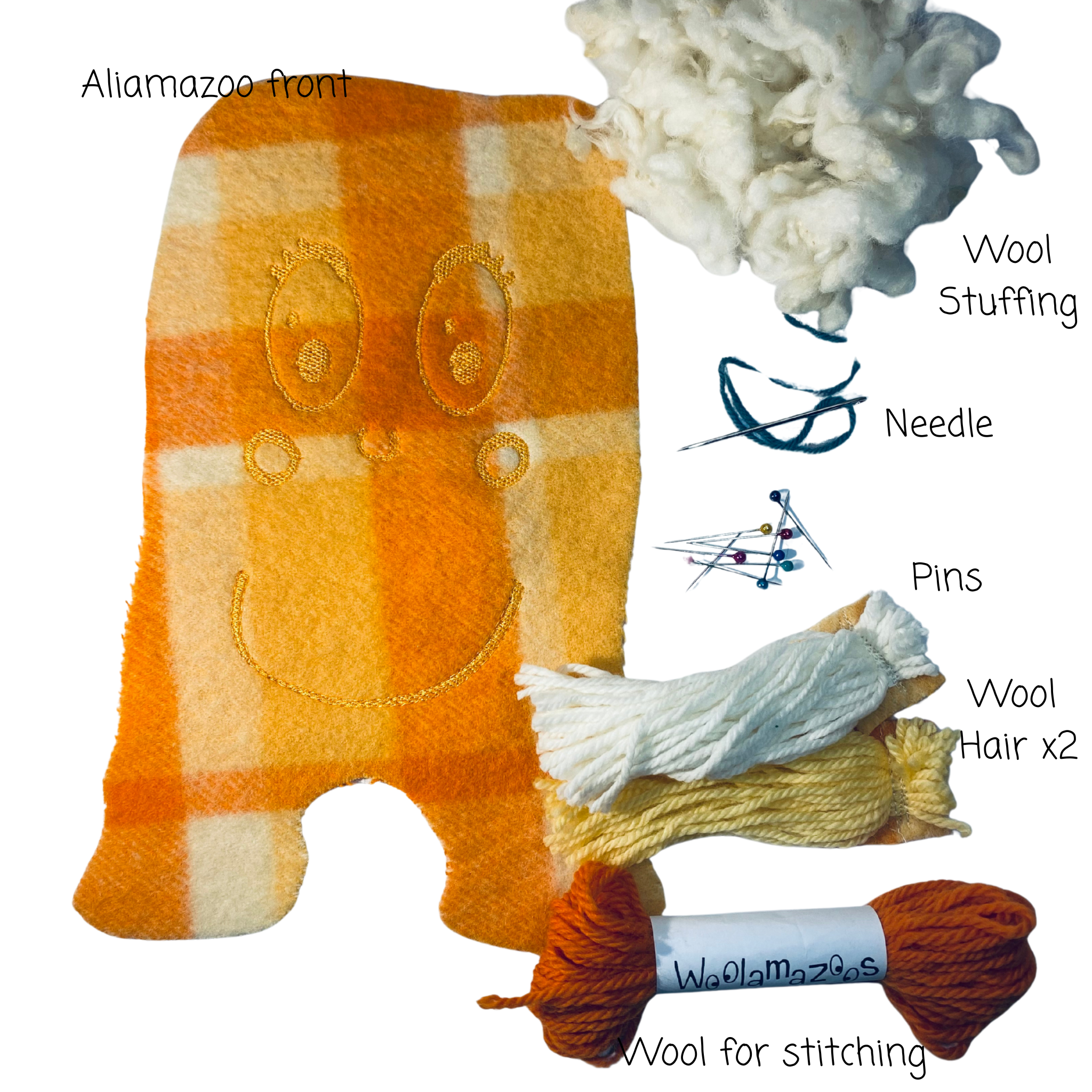 Aliamazoo kit orange with white & yellow hair