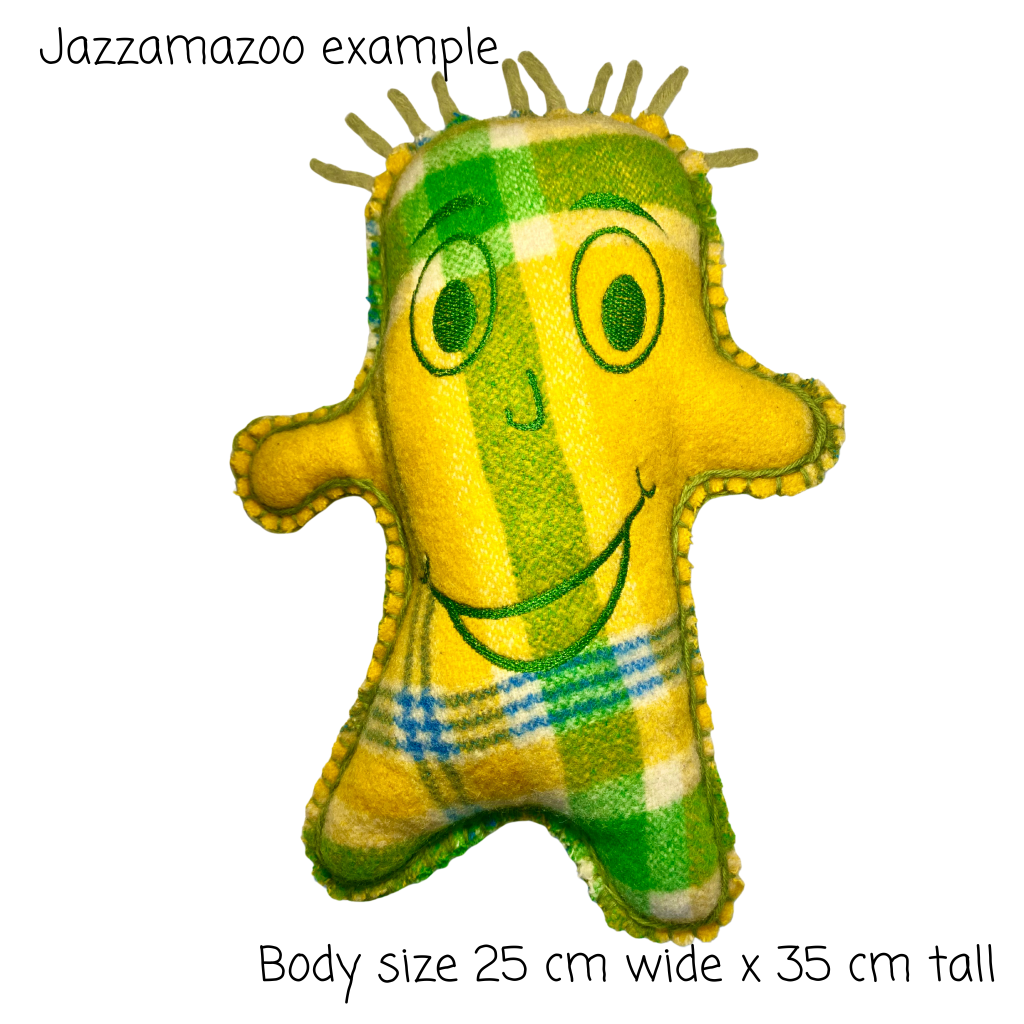 Jazzamazoo kit multi-coloured red with coloured spiky hair