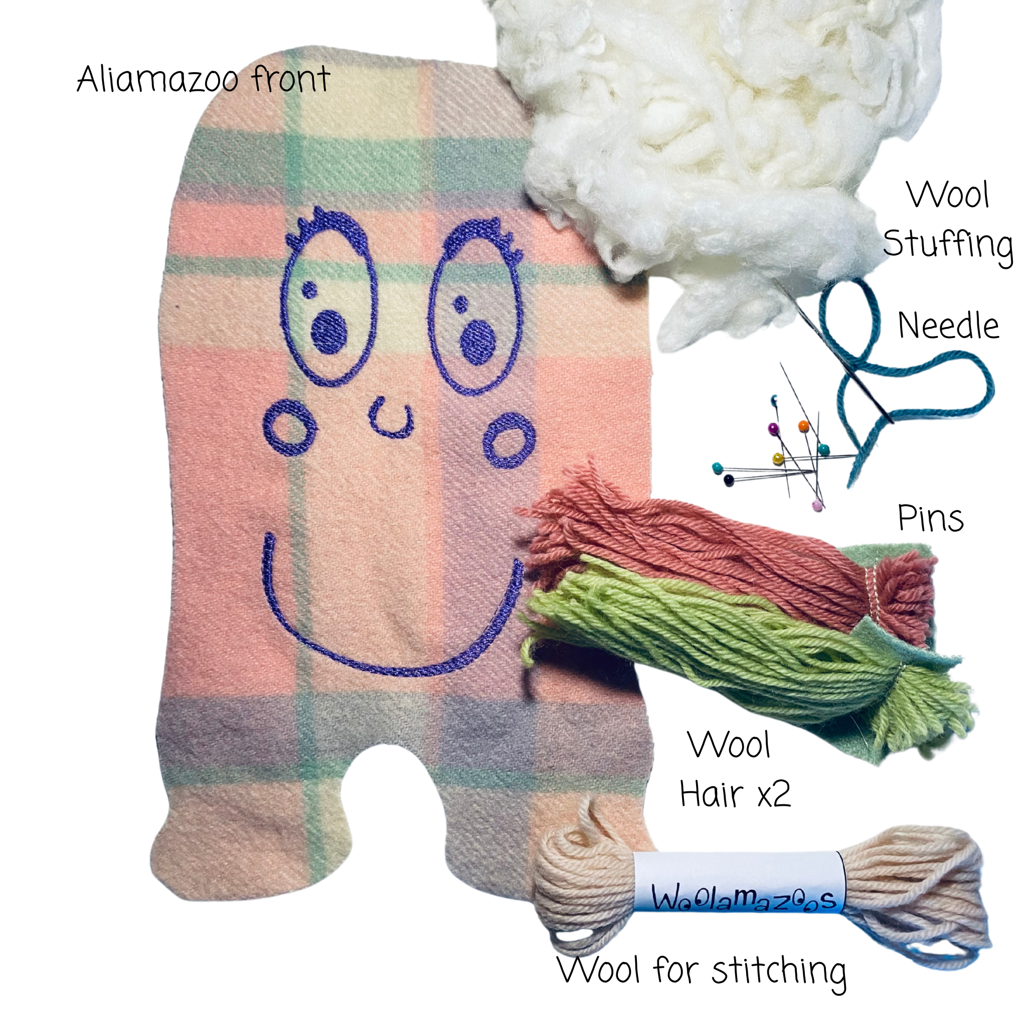 Aliamazoo kit pink with green & pinkish hair
