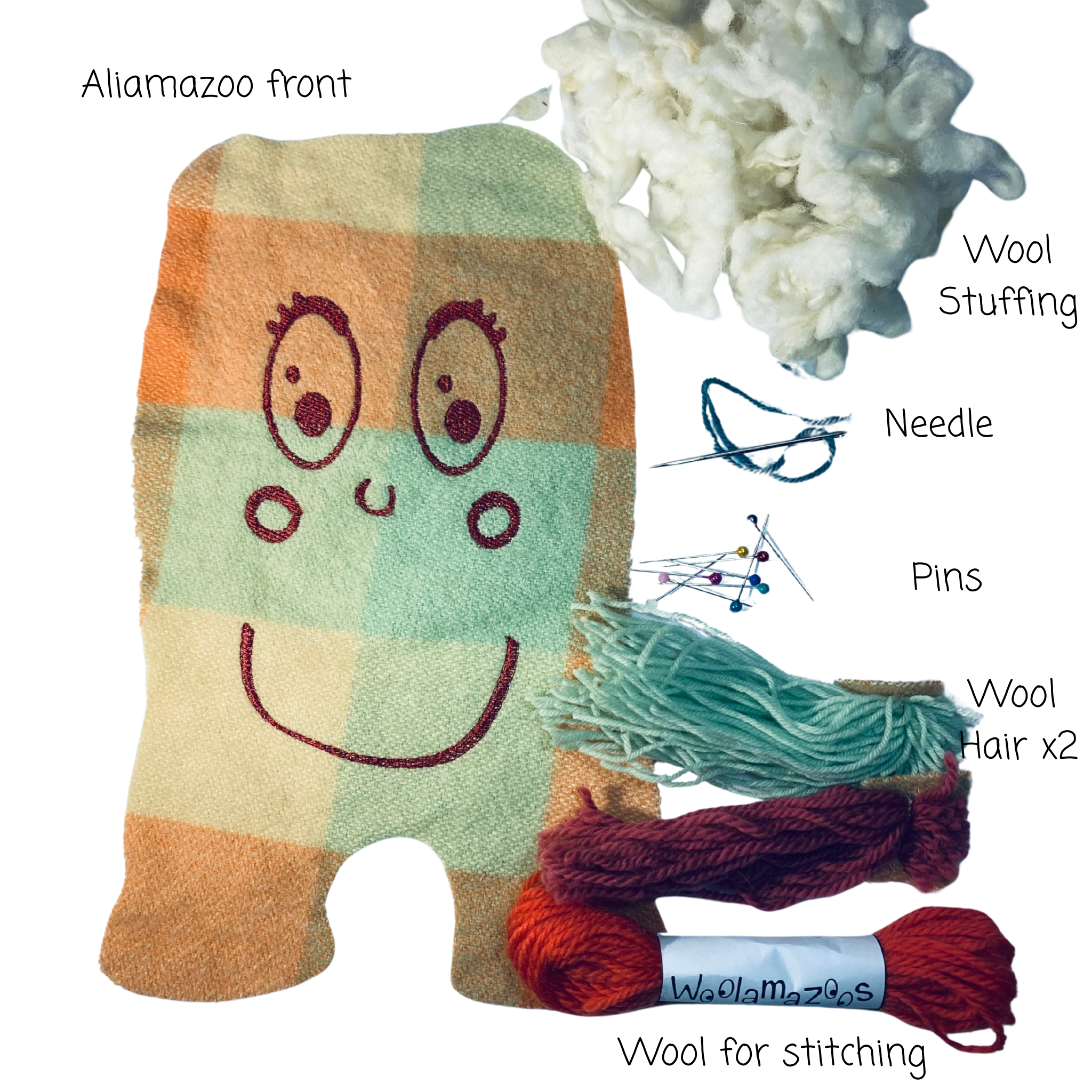 Aliamazoo kit green & orange with pink & green hair
