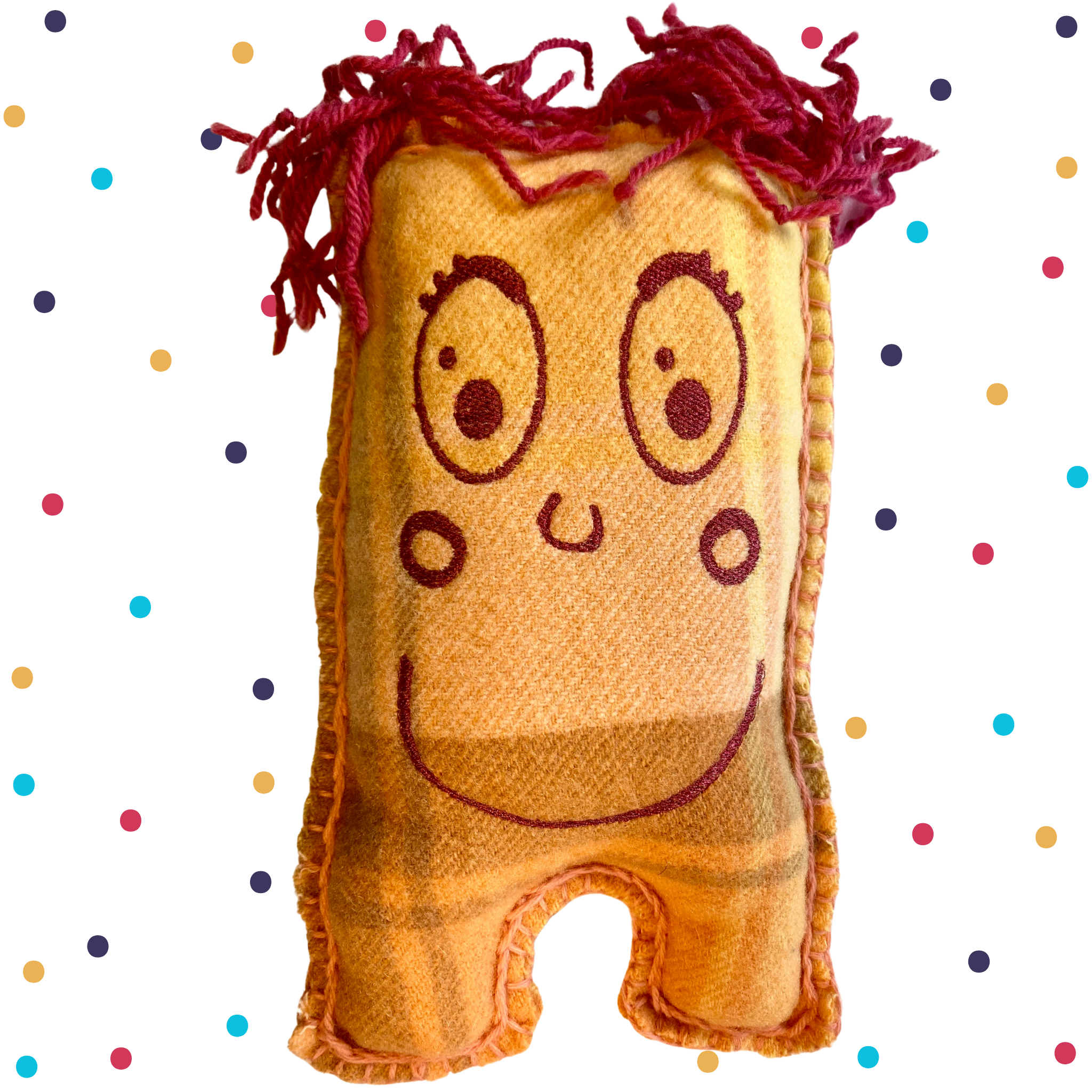Aliamazoo orange with long maroon hair