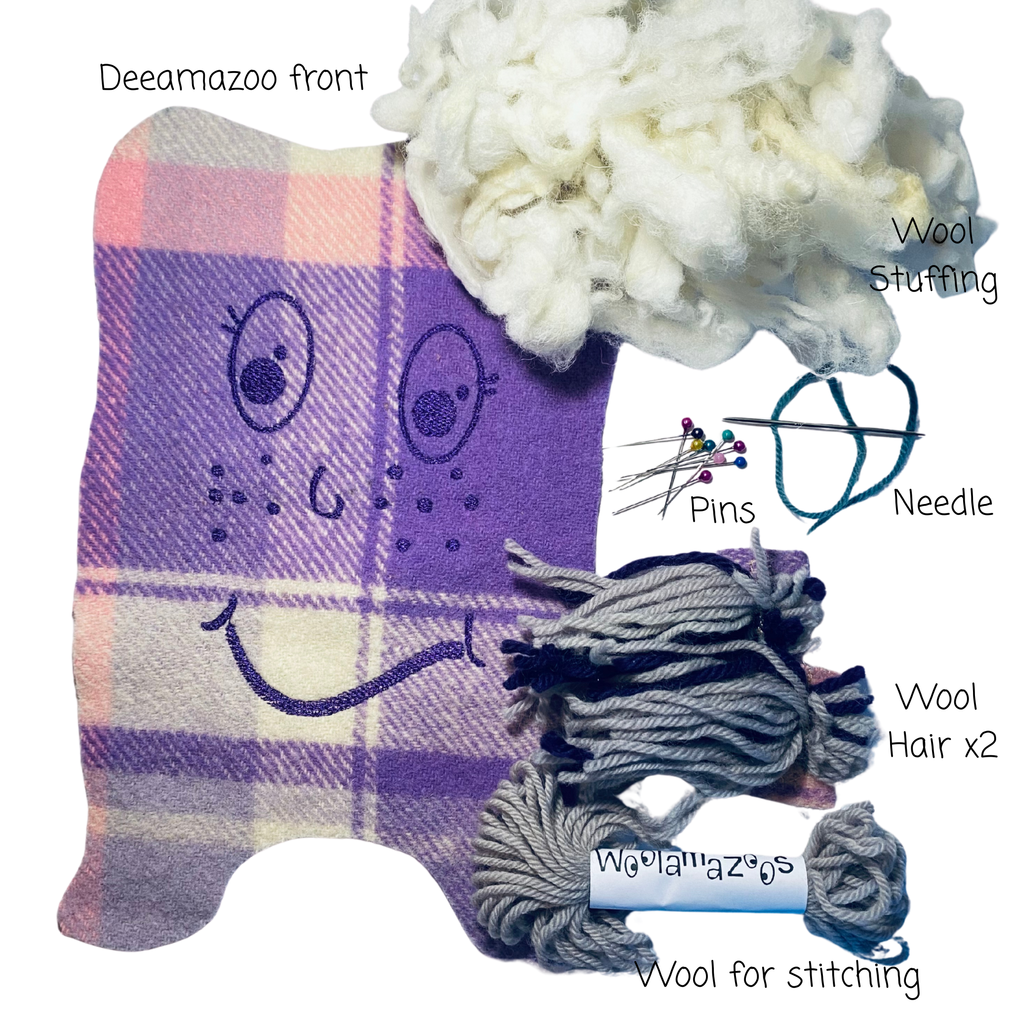 Deeamazoo kit purple with coloured hair
