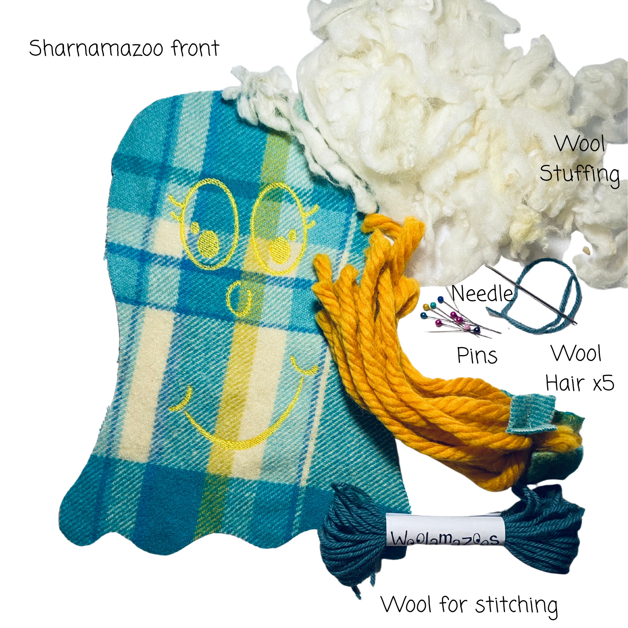 Sharnamazoo kit blue/yellow with yellow hair