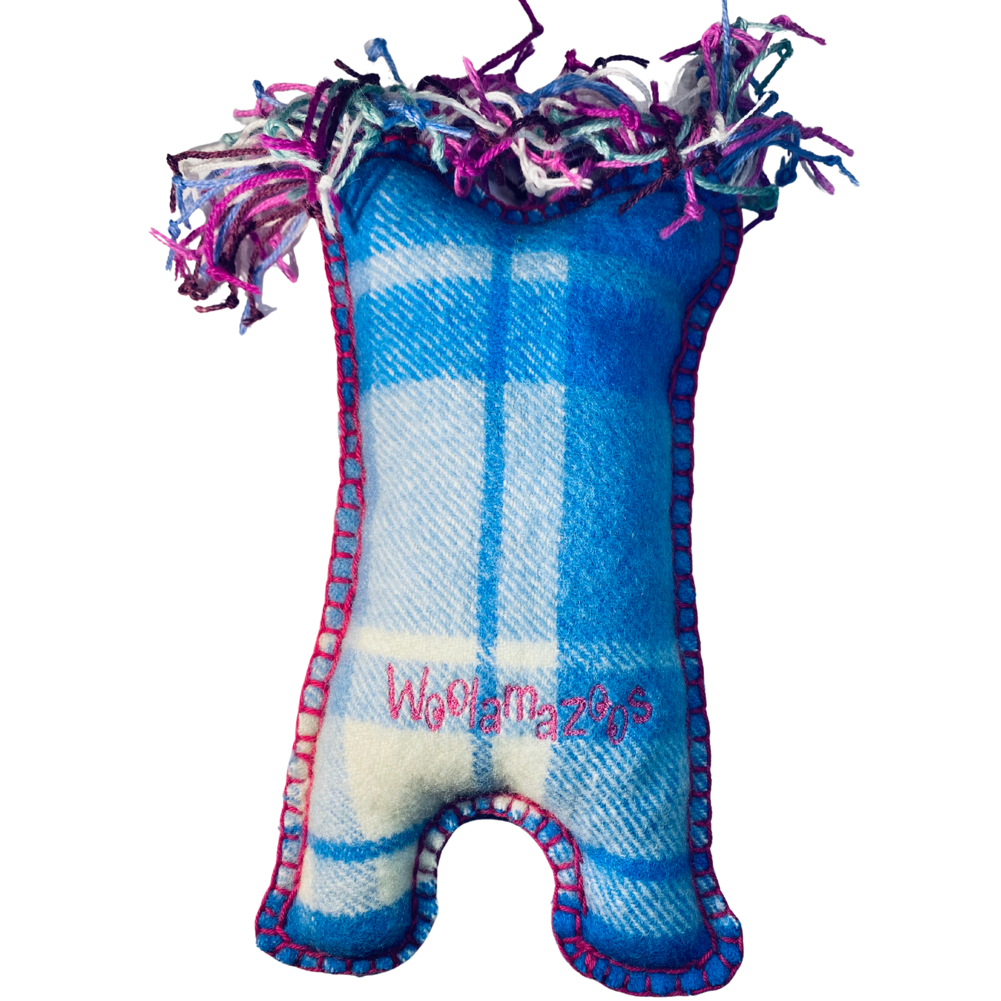 Lucyamazoo blue with multi-coloured hair