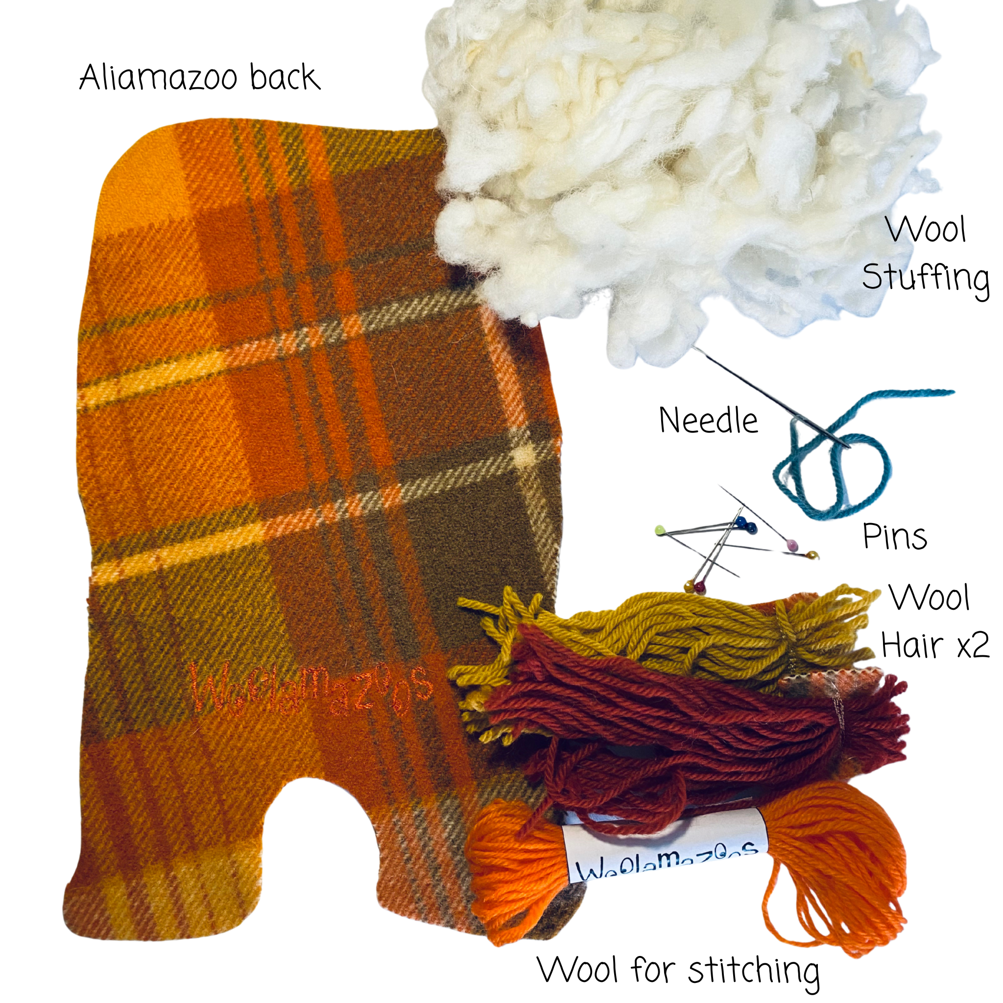 Aliamazoo kit multi-coloured red with orange & red hair