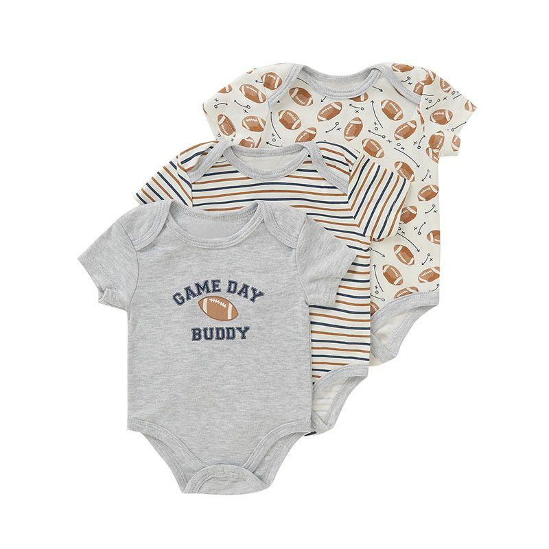 Body bébé motif football - lot de 3