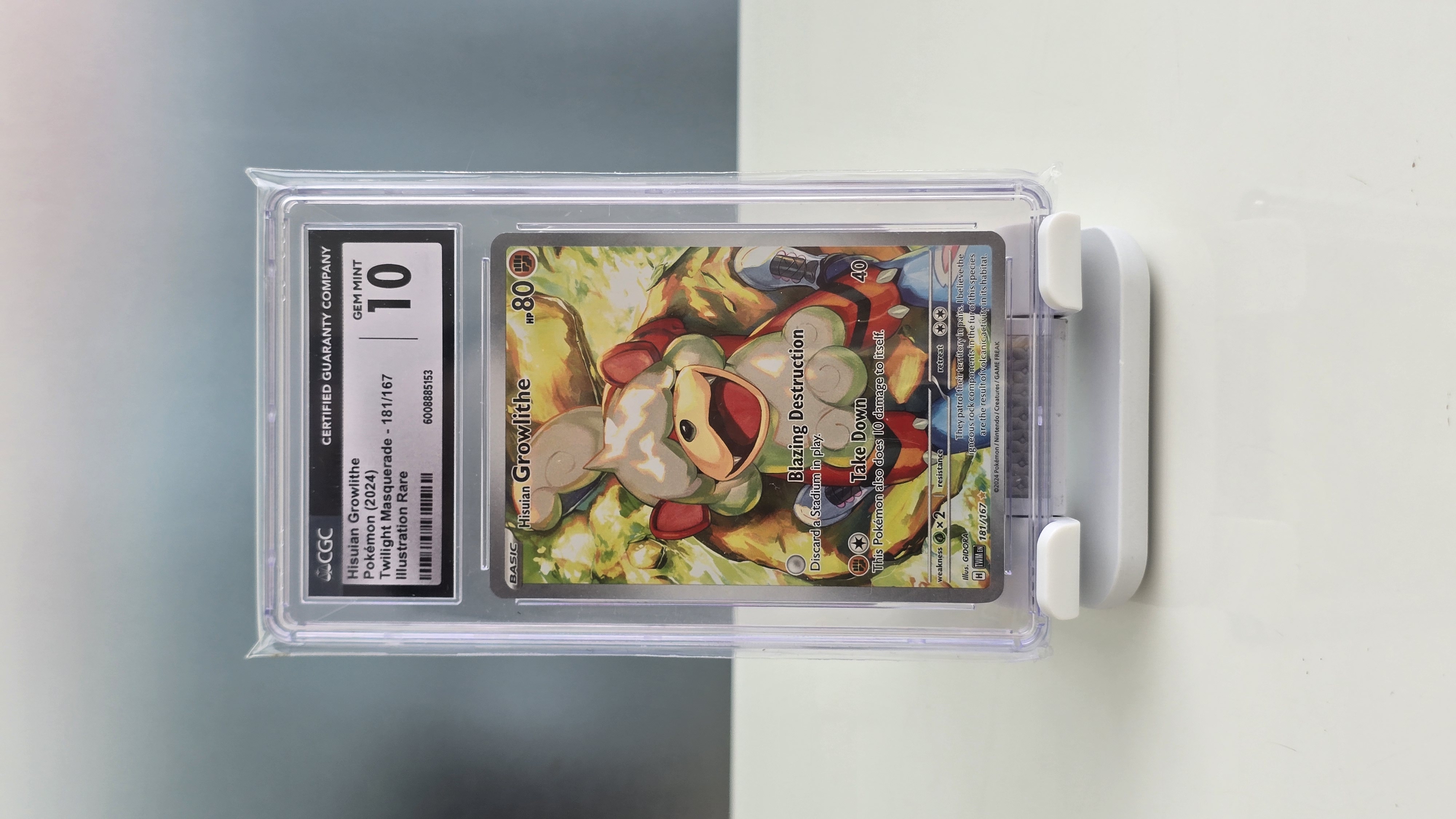 CGC 10 Hisuian Growlithe – Twilight Masquerade Illustration Rare 2024