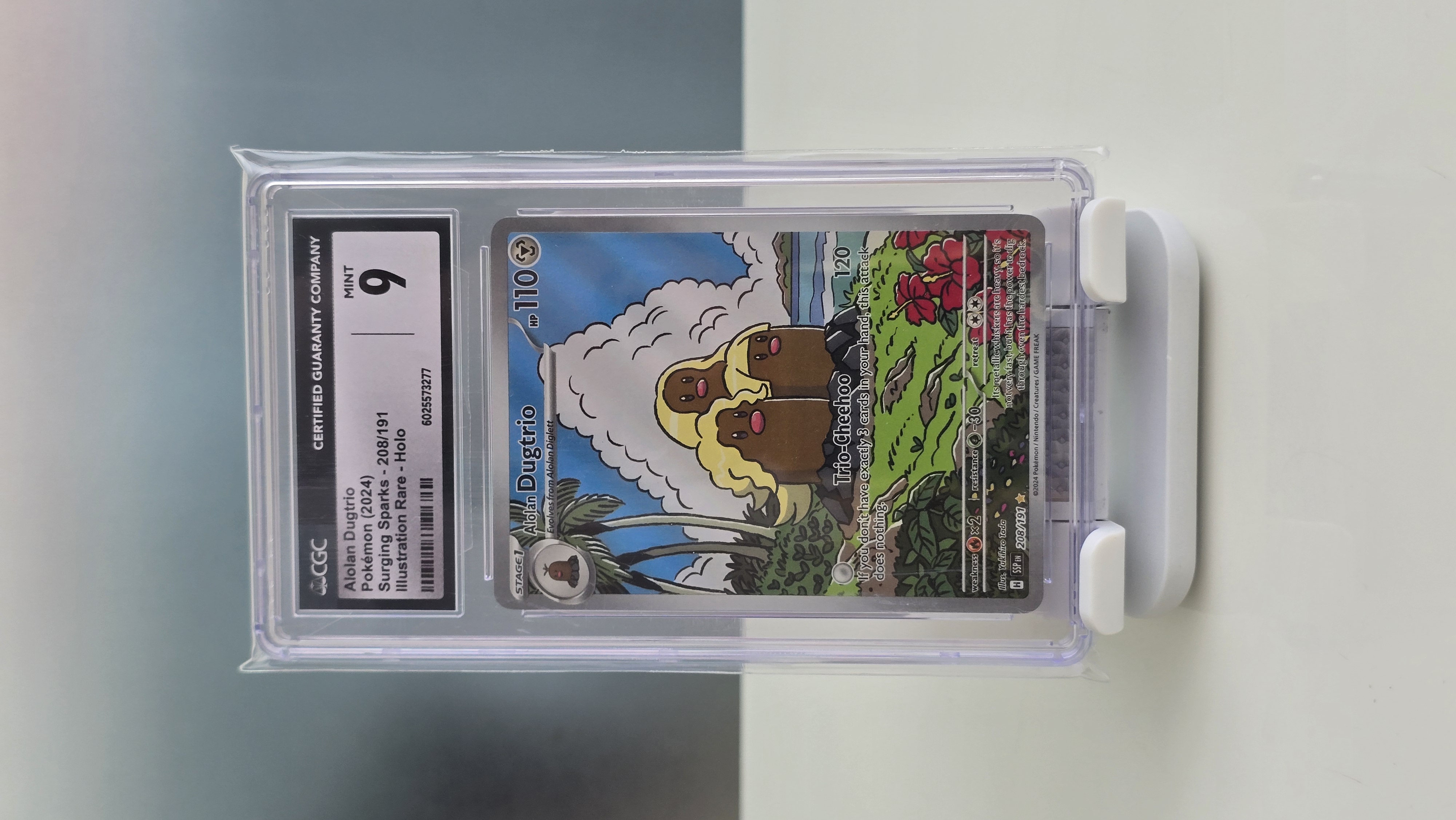 CGC 9 Alolan Dugtrio Surging Sparks Illustration Rare Holo 2024