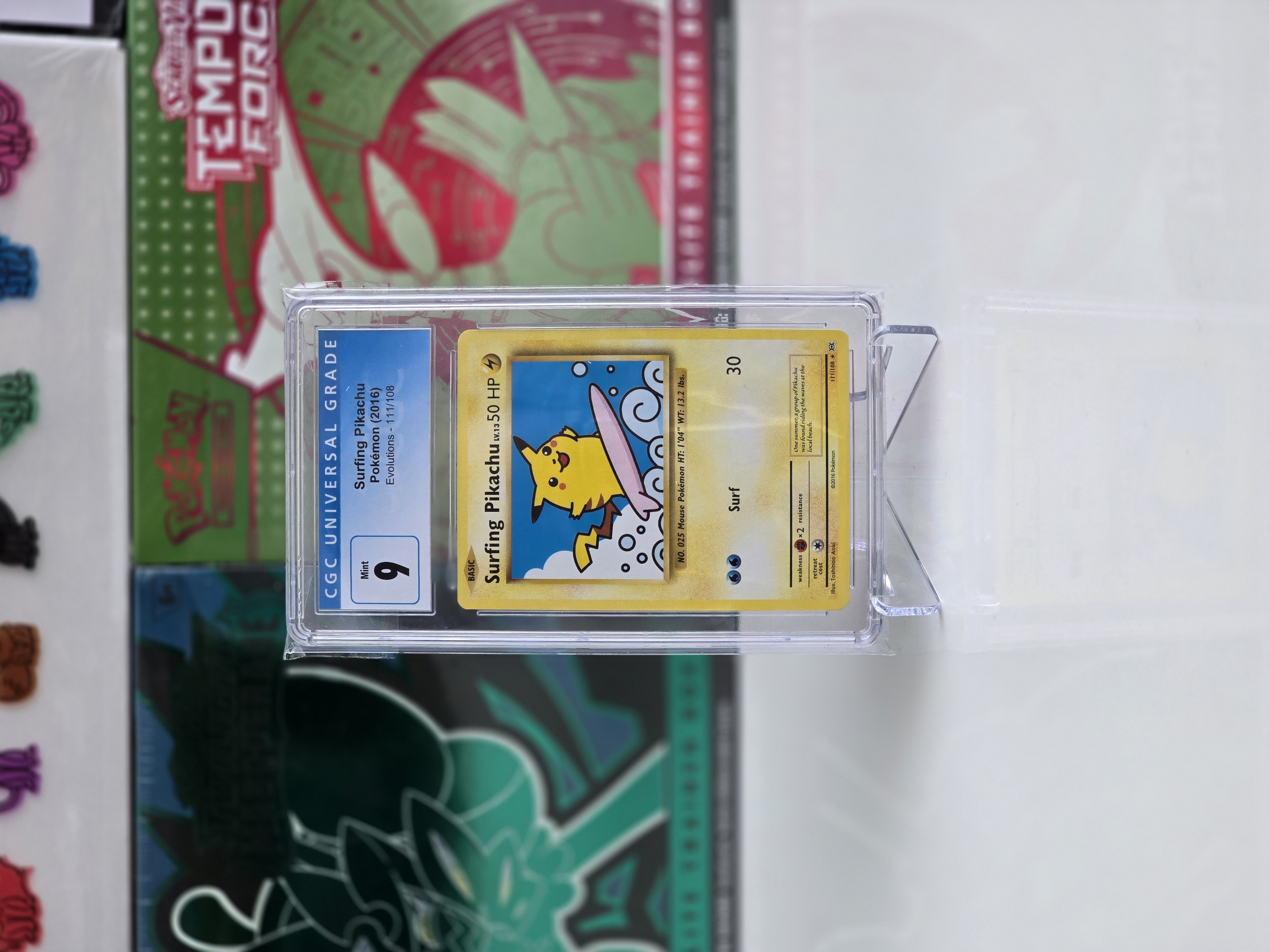 CGC 9 Surfing Pikachu Evolutions 2016