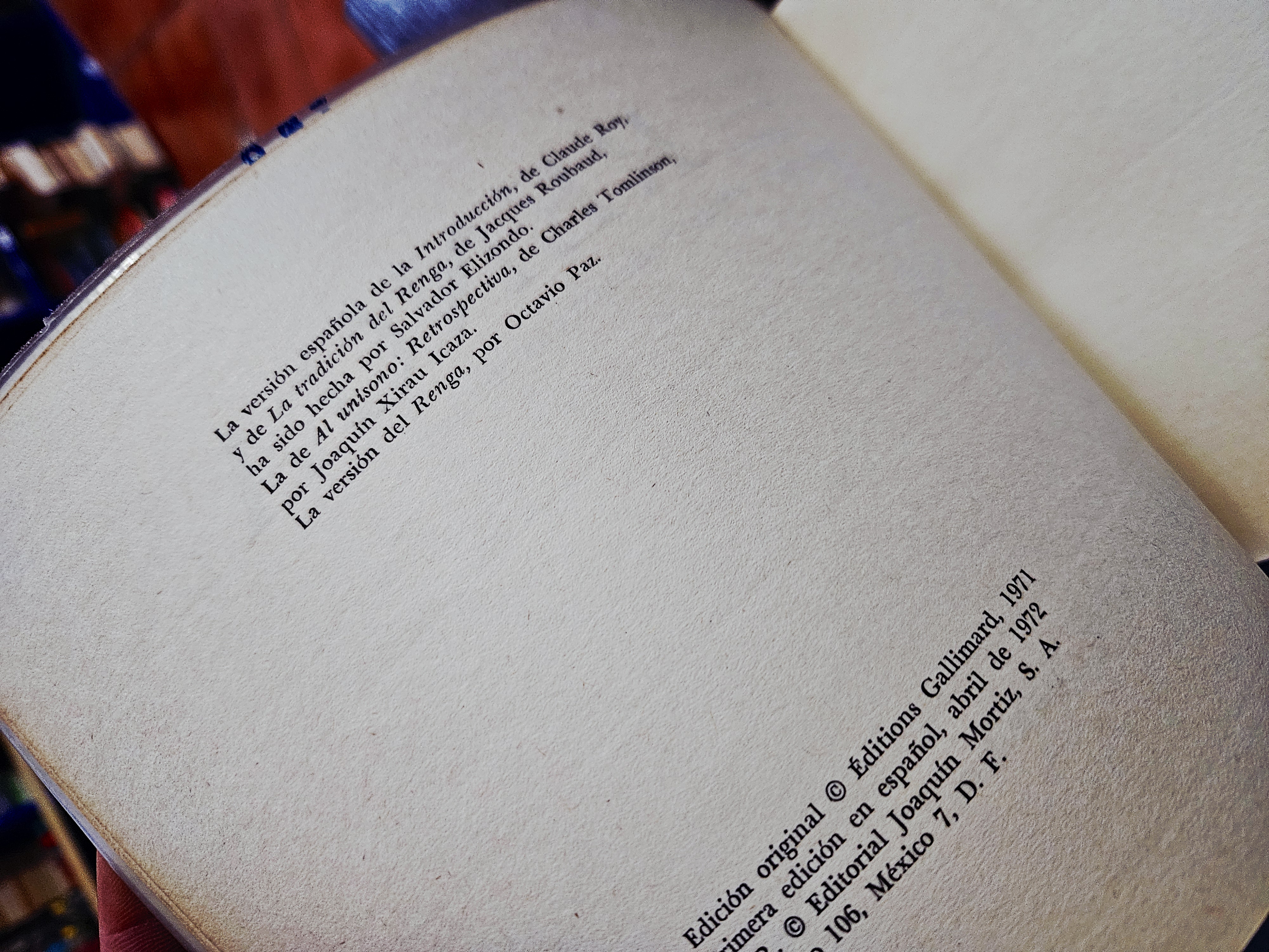 Renga - Un poema de Octavio Paz, Jacques Roubaud, Edoardo Sanguineti y Charles Tomlinson