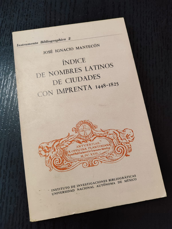 Índice de nombres latinos de ciudades con imprenta 1448-1825