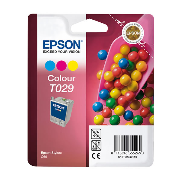 Cartouche EPSON T029 Couleurs/520p/3100/3150/50/60 - C13T02940110