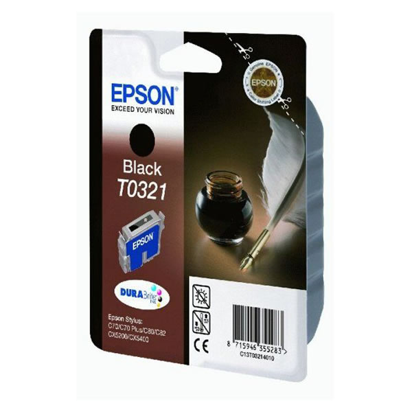 Cartouche EPSON T0321 Noir/1240p/C80/CX5400/C82N/C70+ -C13T03214010