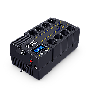 Onduleur NITRAM Power Box 1200VA LCD/8Prises/Line Interactif-PB1200VA