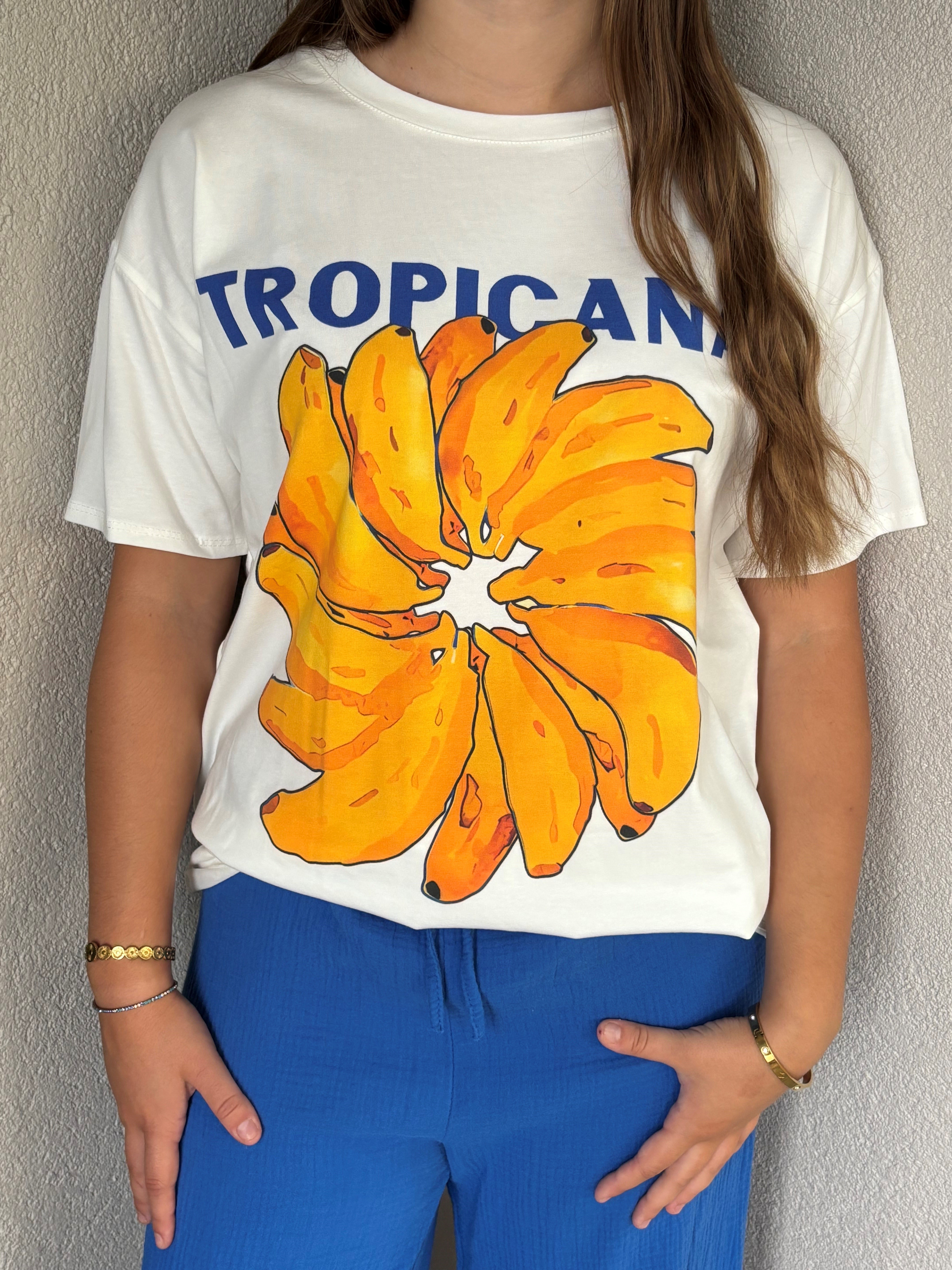 Tee shirt en coton imprimé 