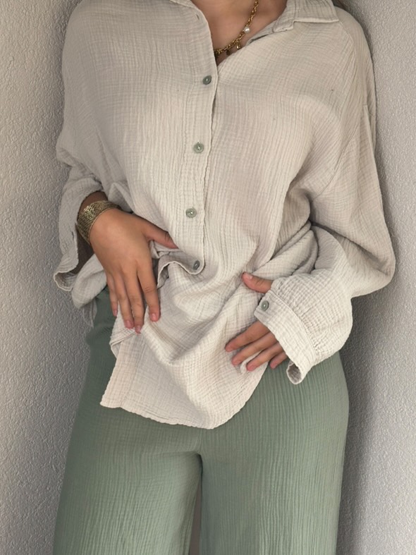 Chemise en gaz de coton 