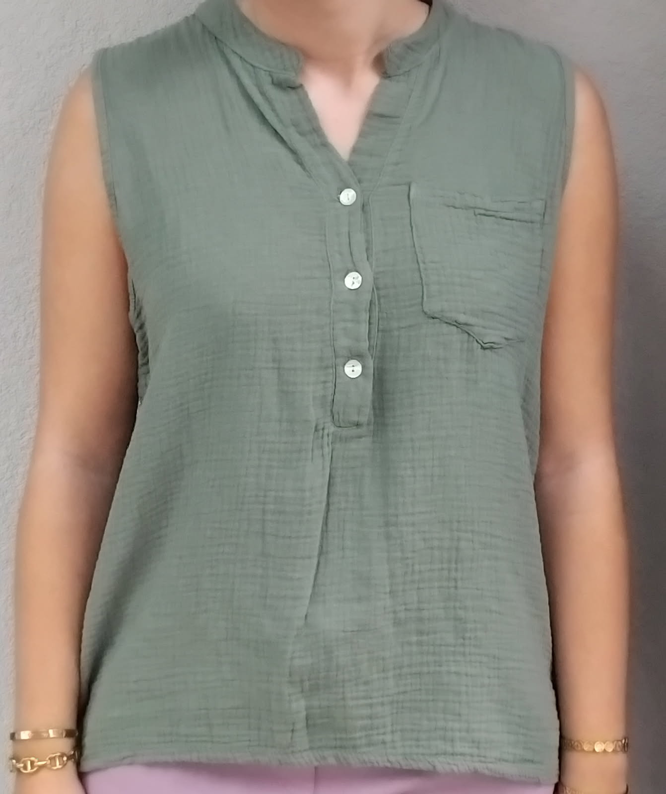 Débardeur en Gaze de Coton 